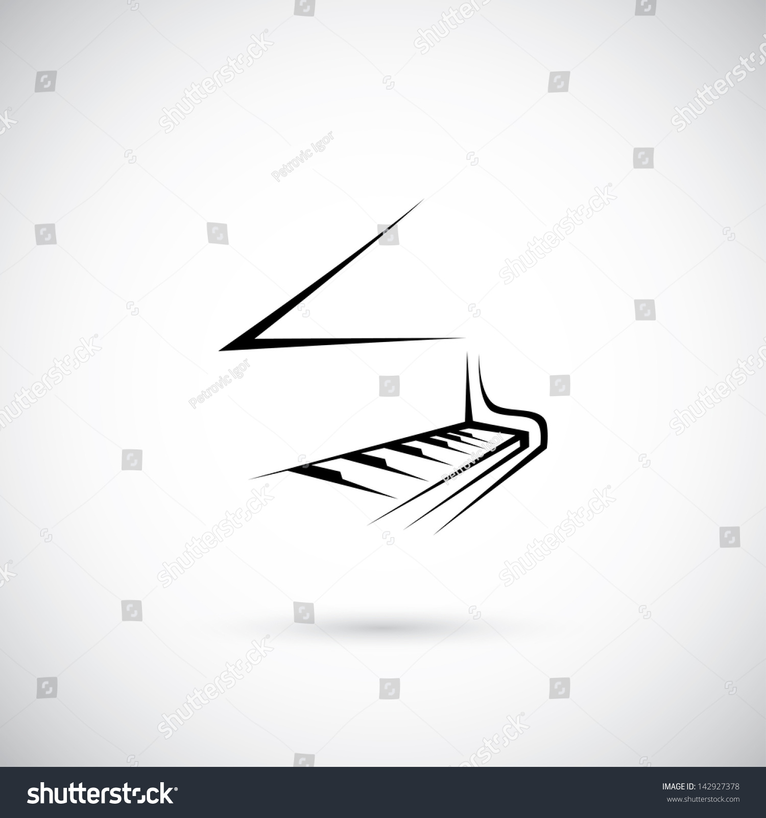 Piano - Vector Illustration - 142927378 : Shutterstock