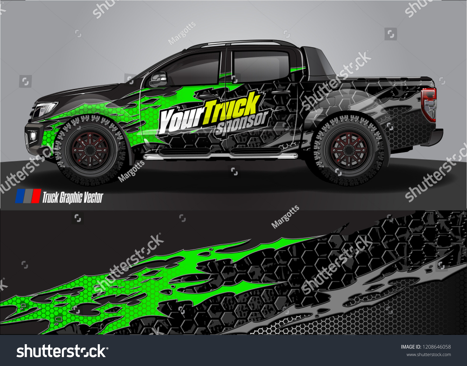 Pick Truck Car Decal Design Vector Stock Vector Royalty Free