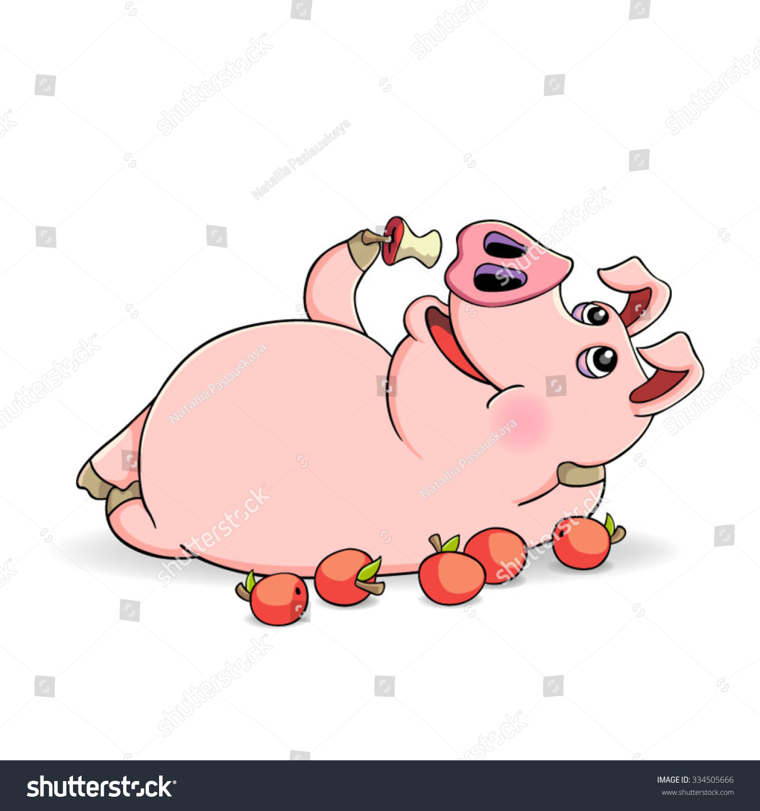 pig eating clipart - photo #7