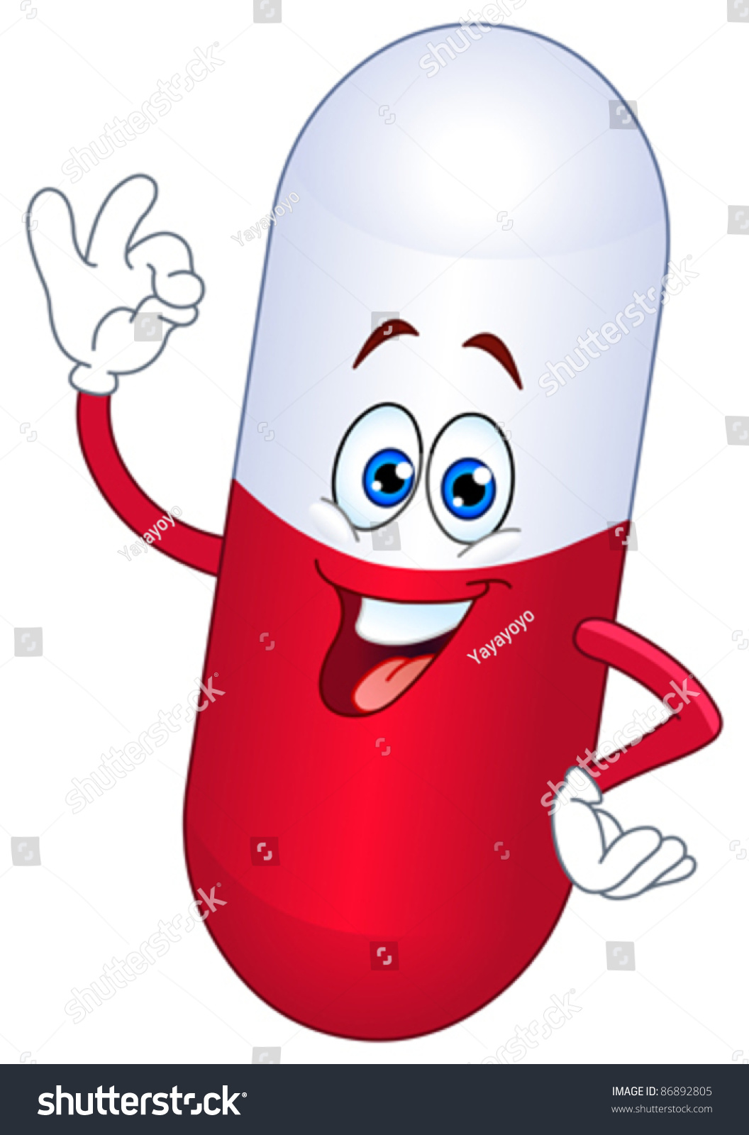 Pill Cartoon Stock Vector Illustration 86892805 : Shutterstock