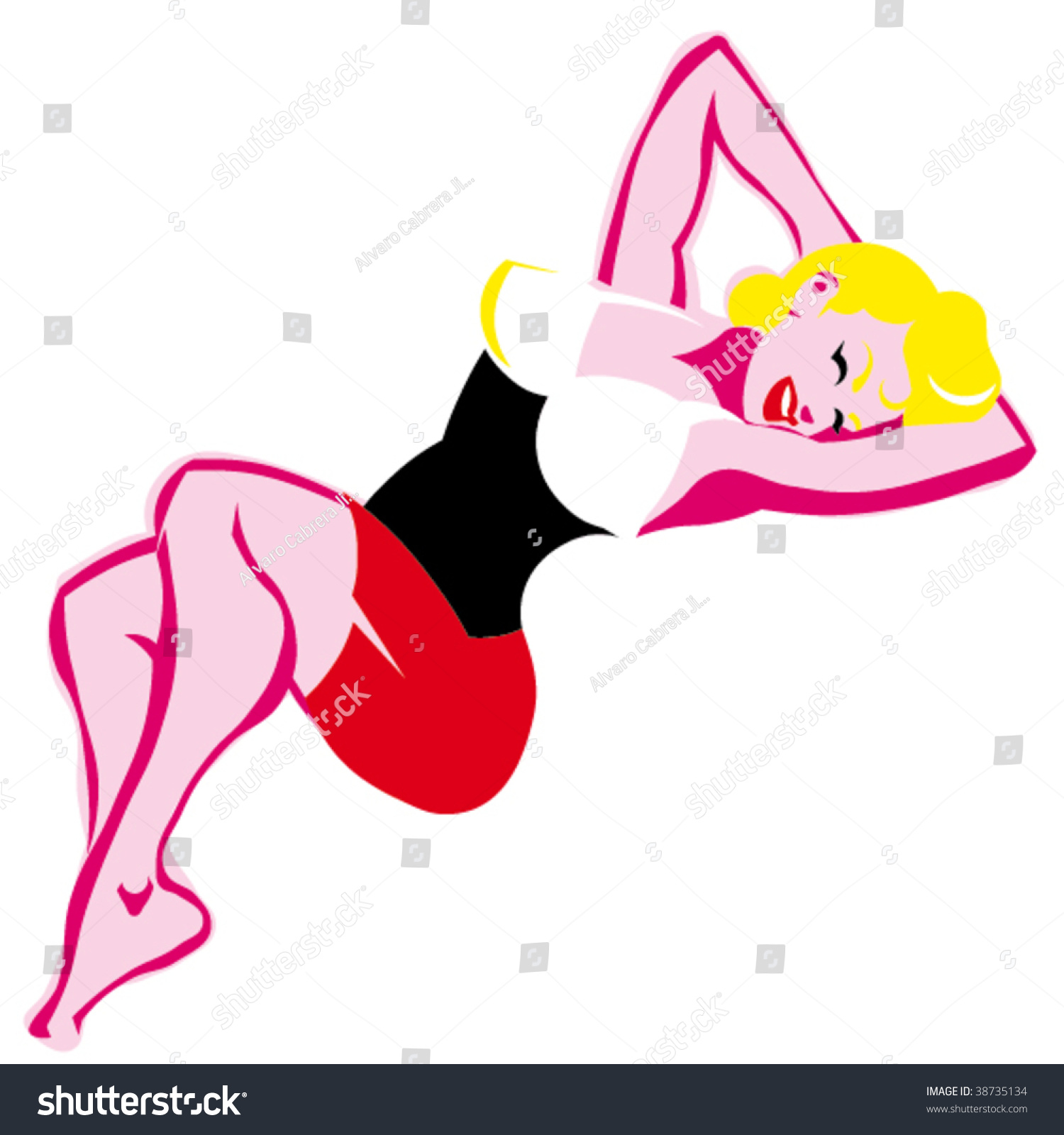 Pin Up Stock Vector Illustration 38735134 : Shutterstock