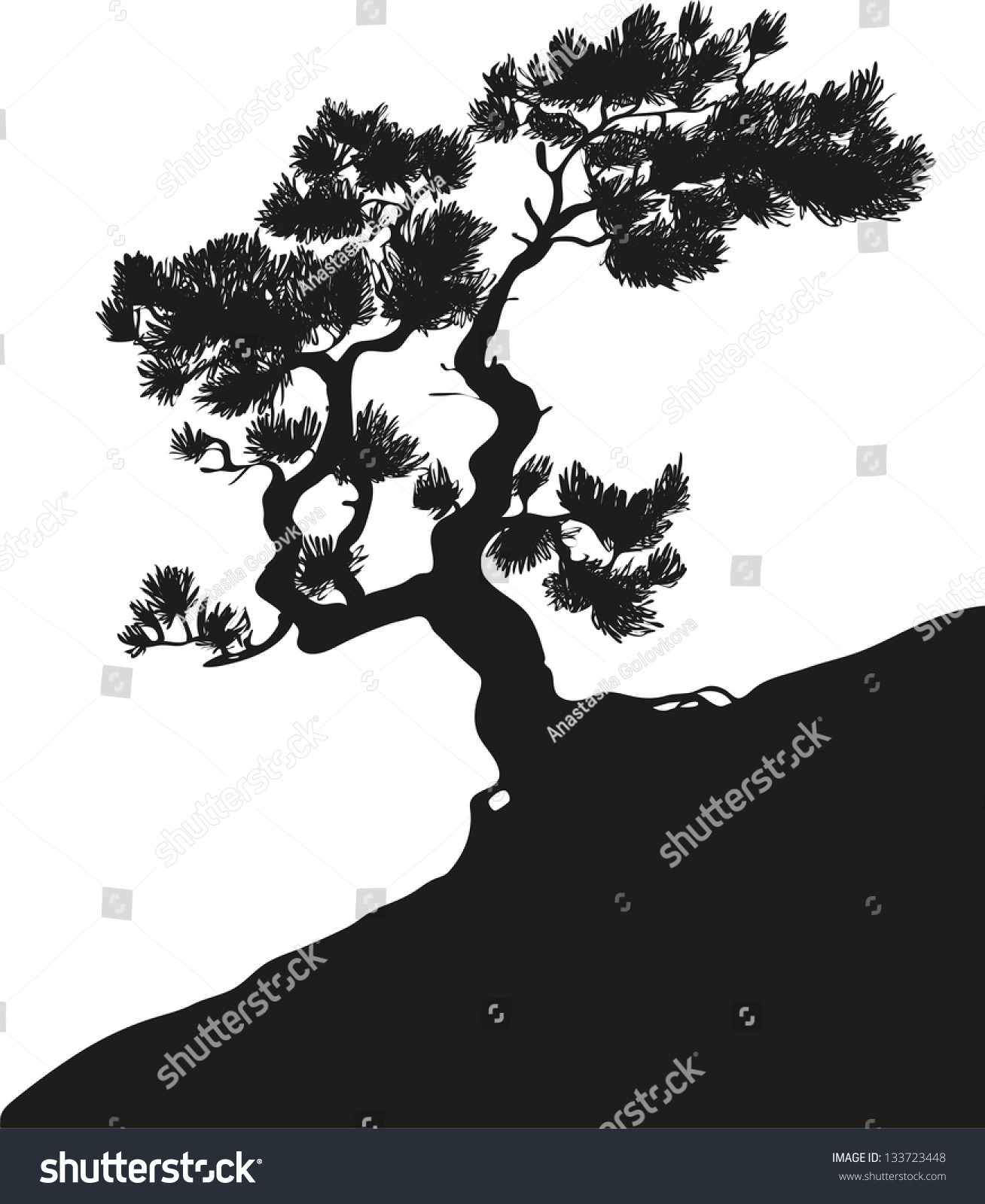 Pine-Tree Stock Vector Illustration 133723448 : Shutterstock