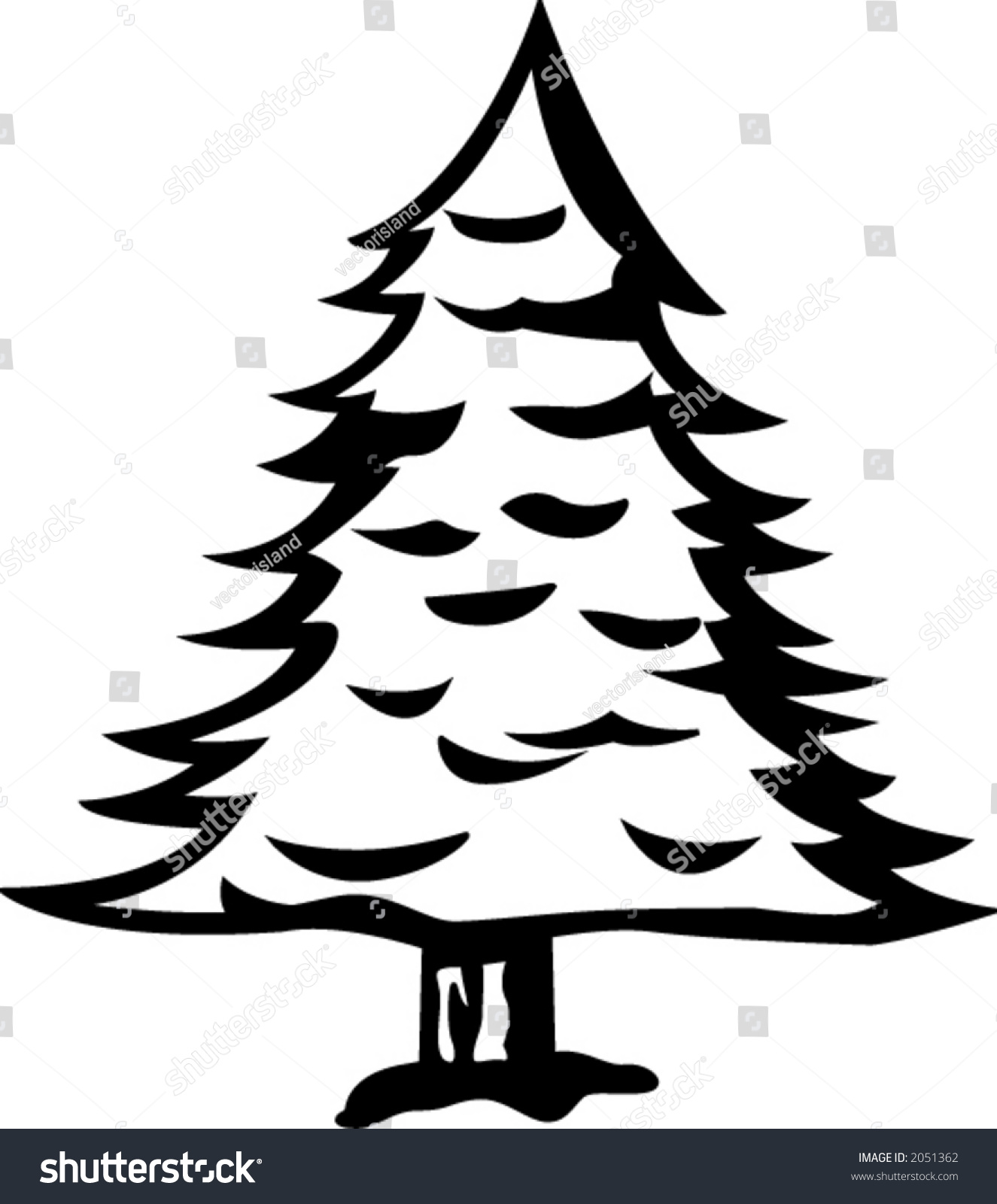 Pine Tree Stock Vector 2051362 - Shutterstock