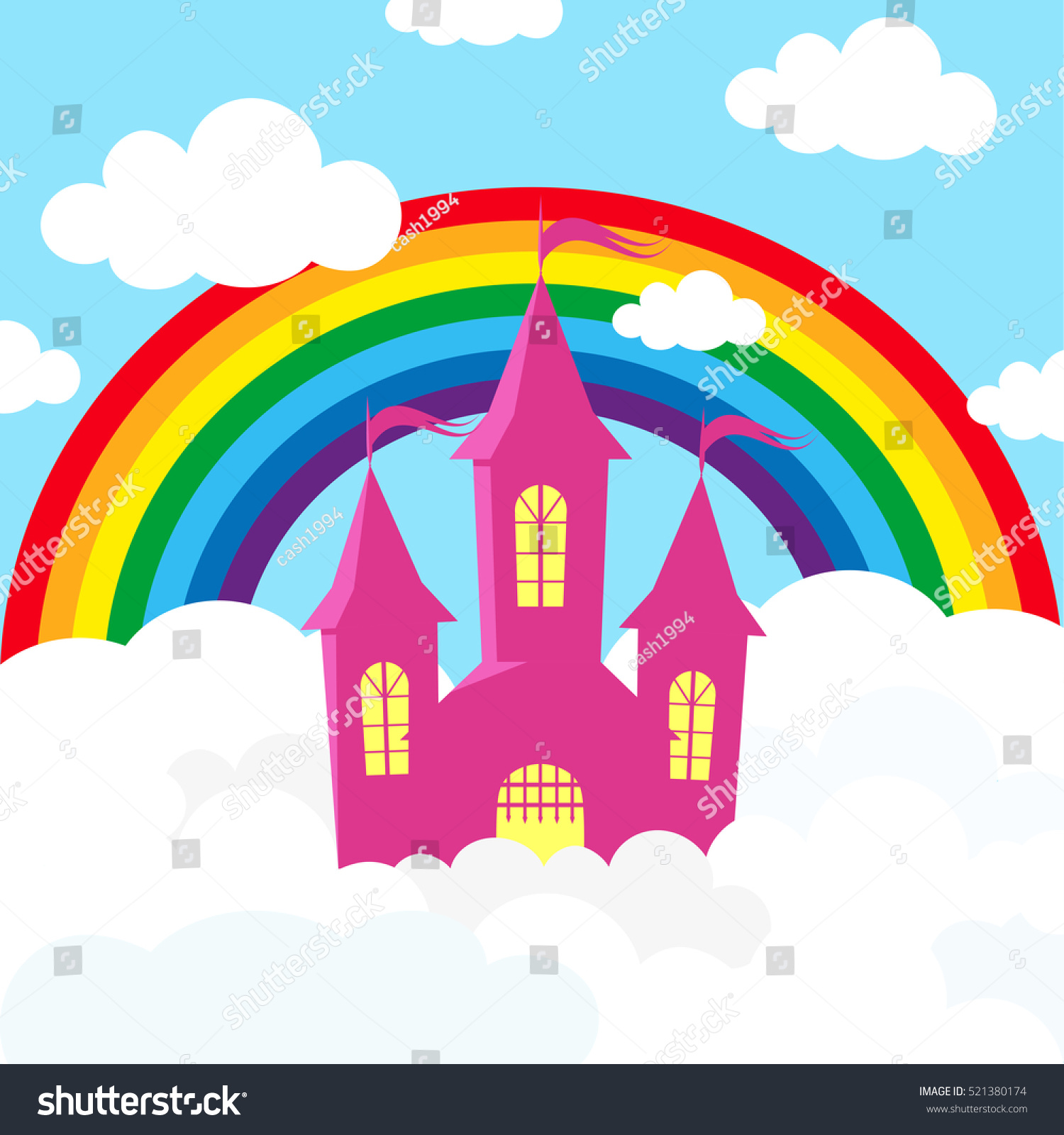 rainbow princess castle