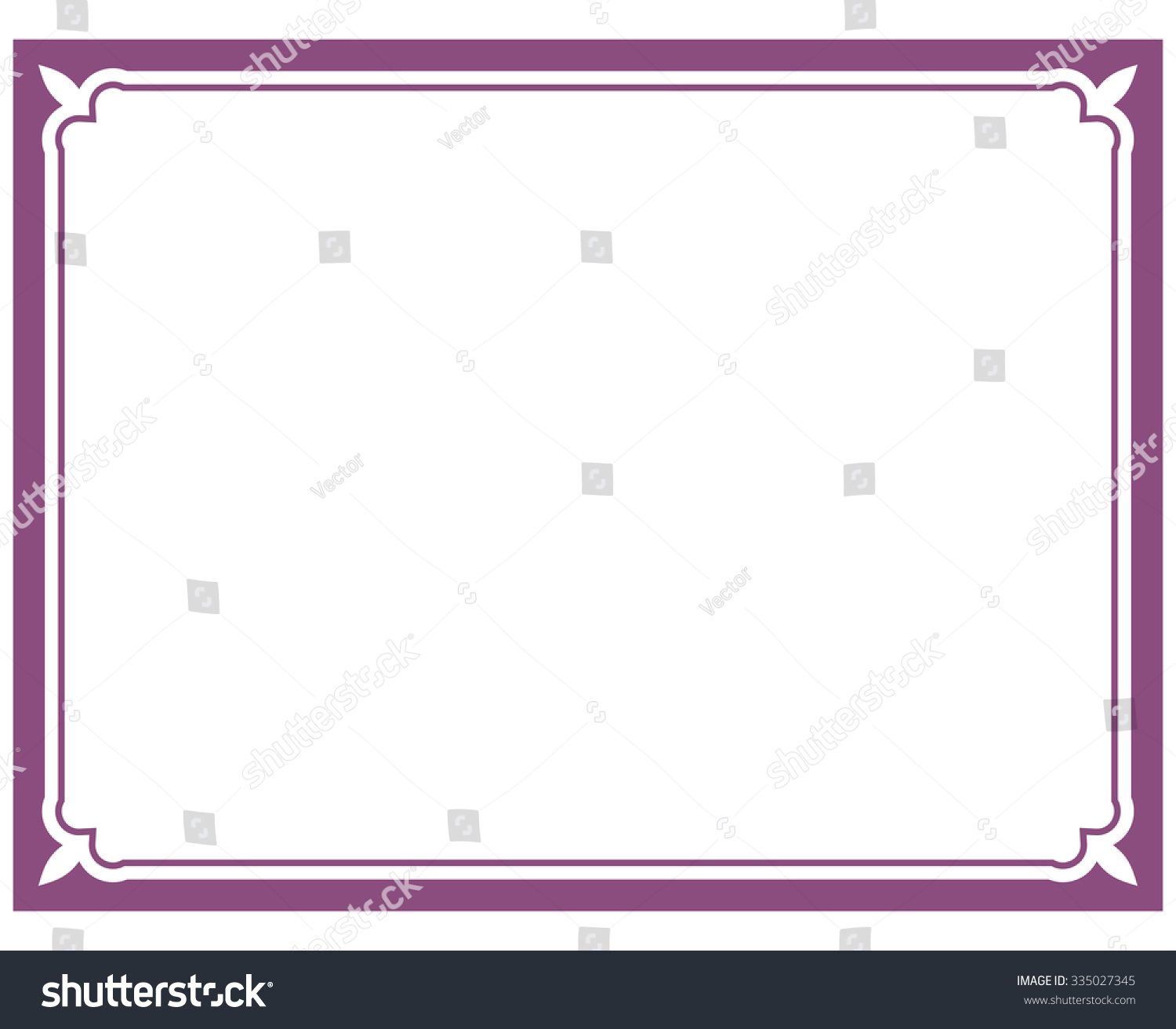 Pink Purple Border Frame Deco Vector Stock Vector Royalty Free