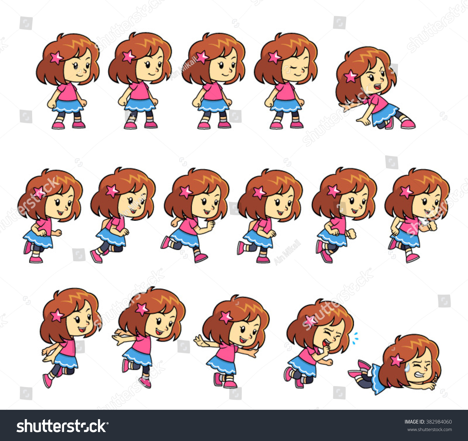 Pinky Girl Game Sprites Pinky Girl Game Sprites For Side Scrolling