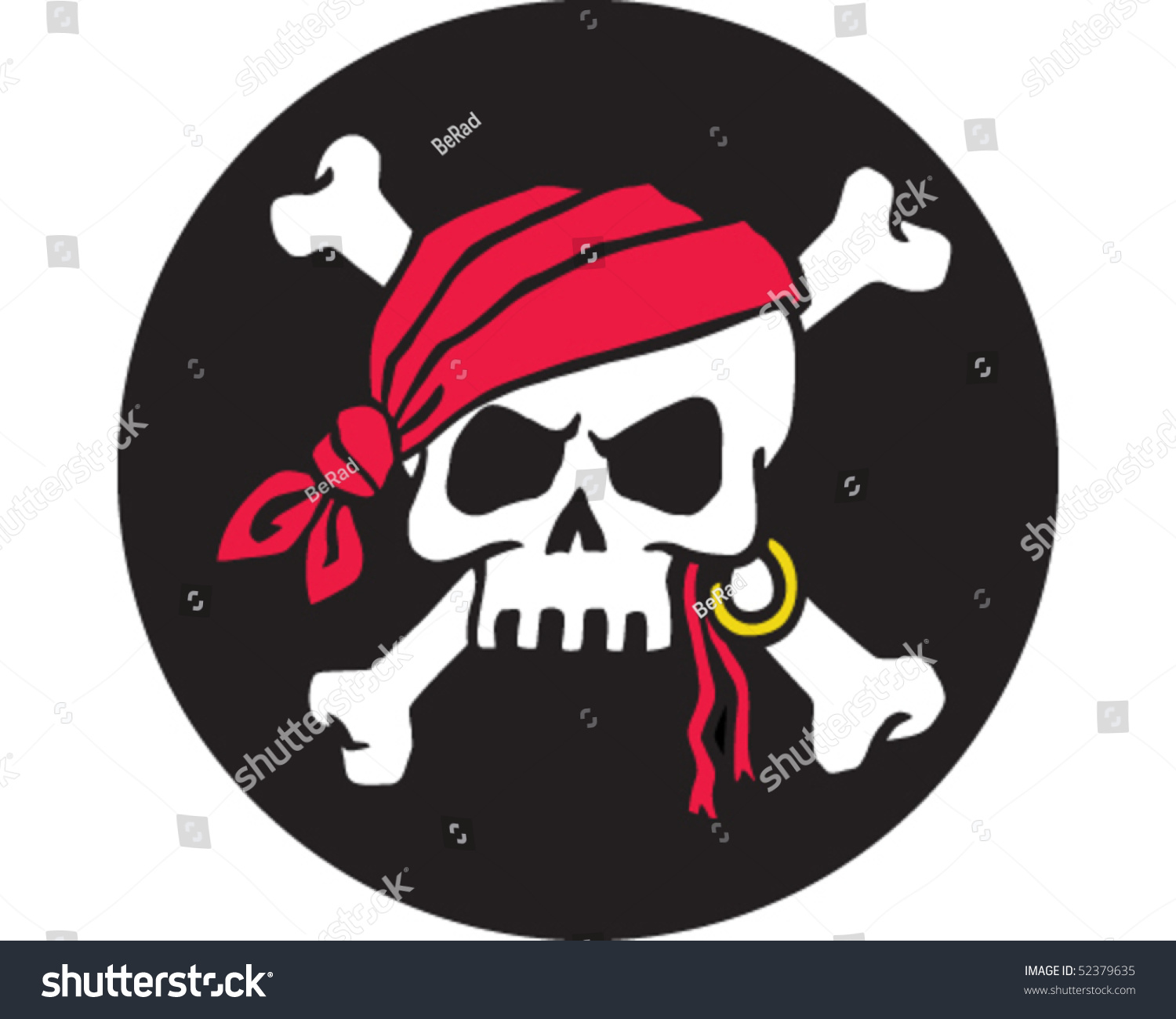 Pirate Patch Stock Vector Illustration 52379635 : Shutterstock