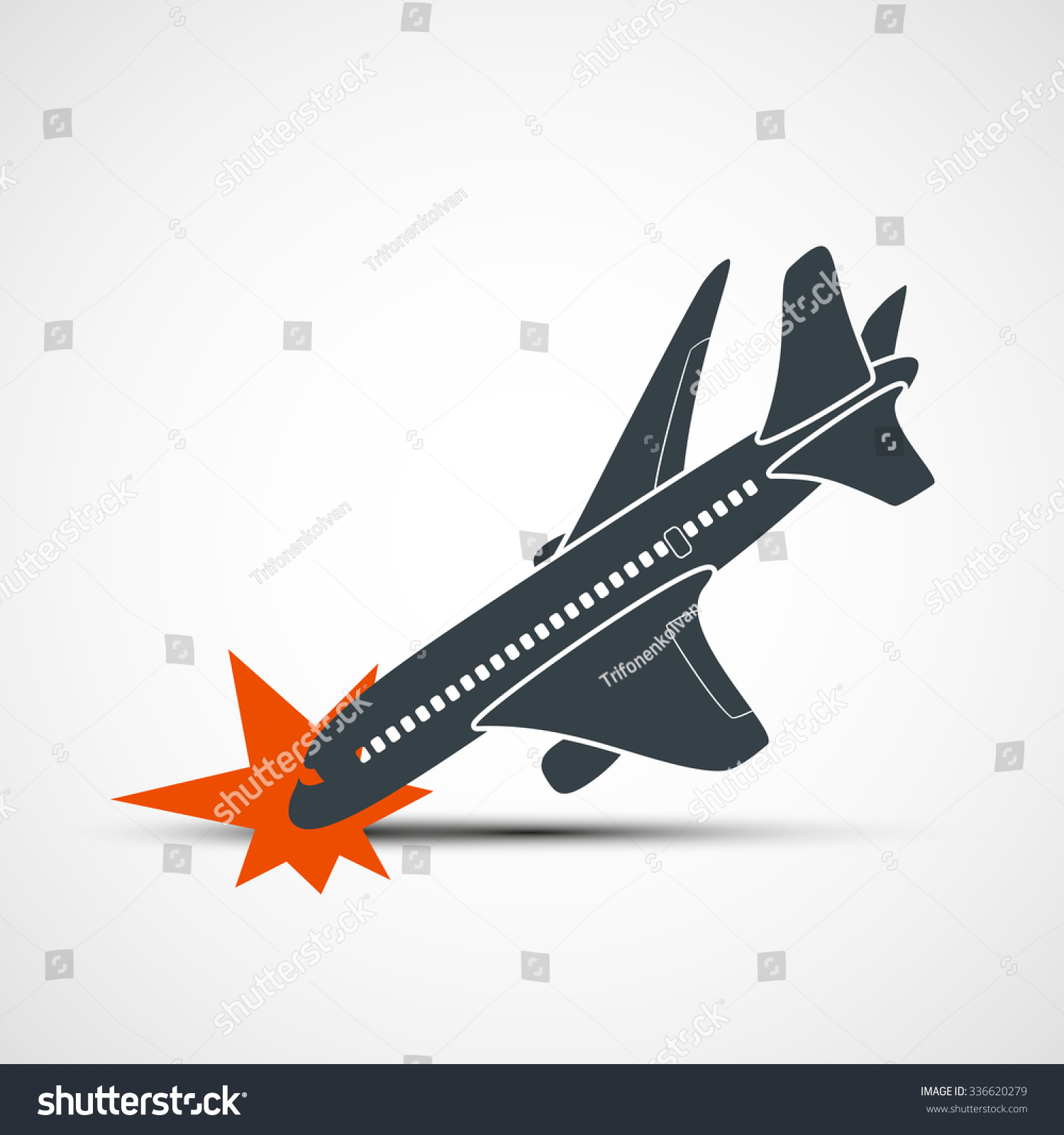 clipart airplane crash - photo #18