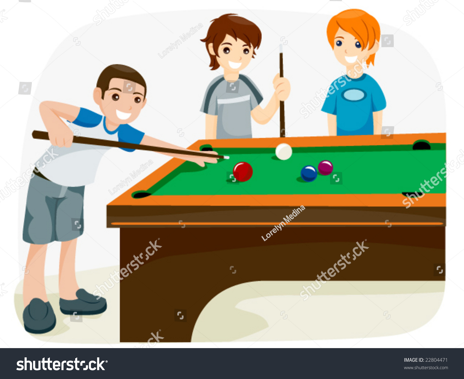 Playing Billiards Vector Shutterstock