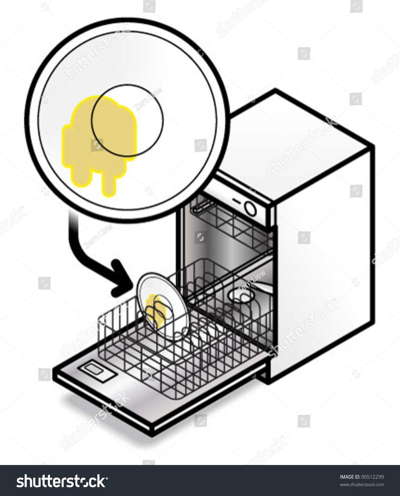 please-put-dirty-dishes-dishwasher-perfect-stock-vector-90512299-shutterstock