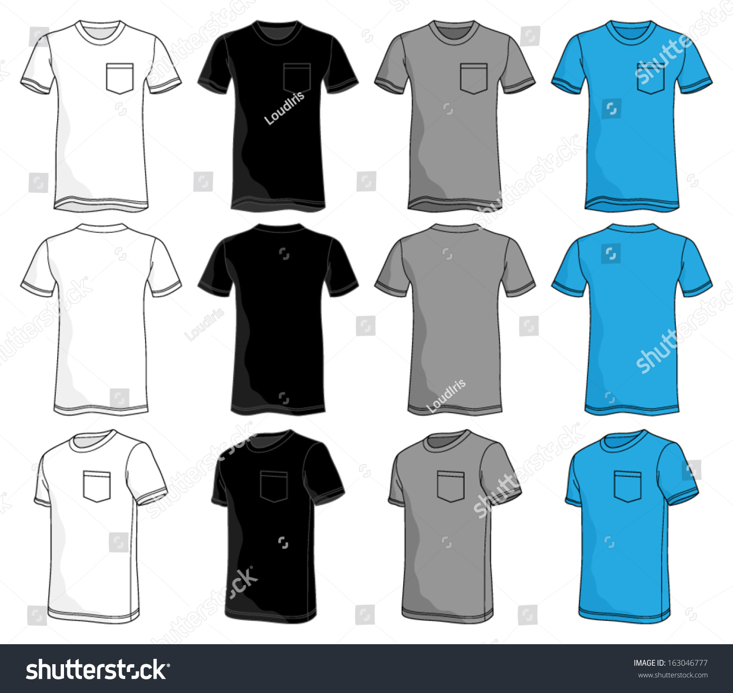 pocket-tshirt-template-stock-vector-163046777-shutterstock