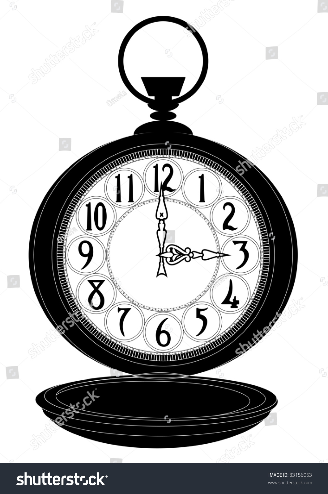 Pocket Watch Stock Vector Illustration 83156053 : Shutterstock