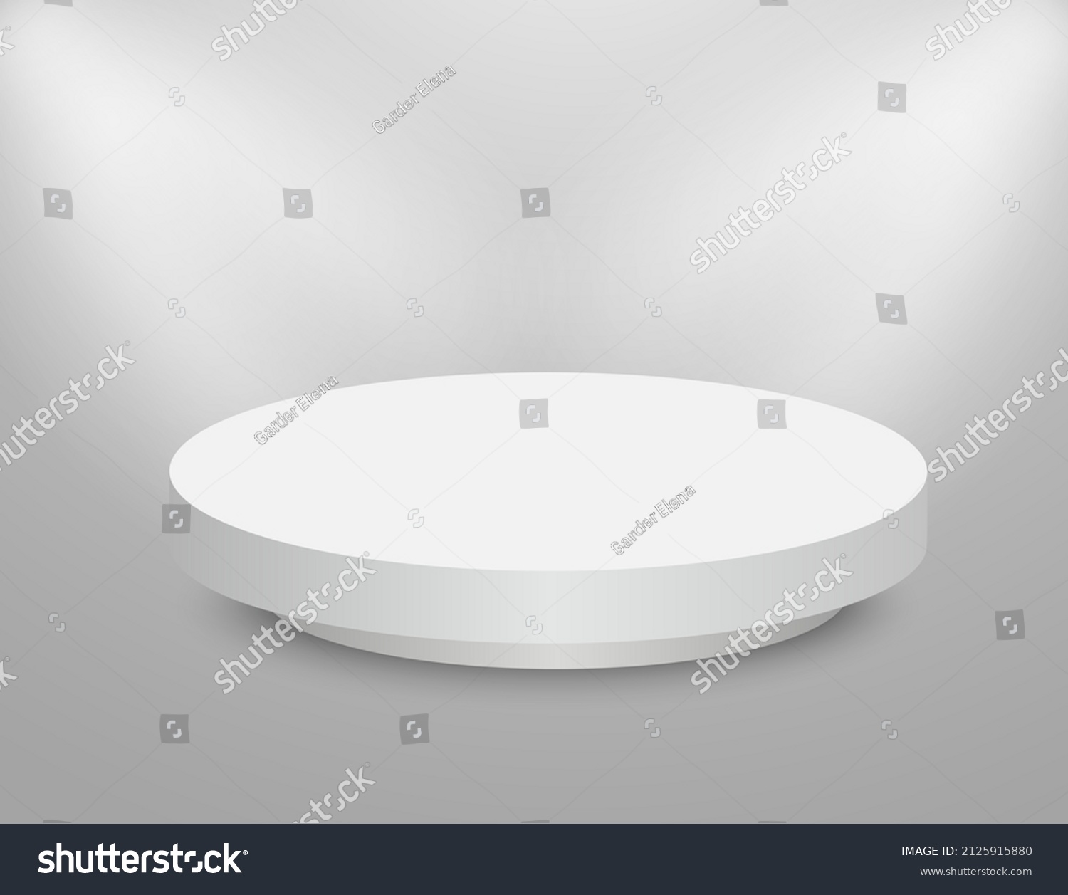 Podium 3d Round Stage Circle White Stock Vector Royalty Free