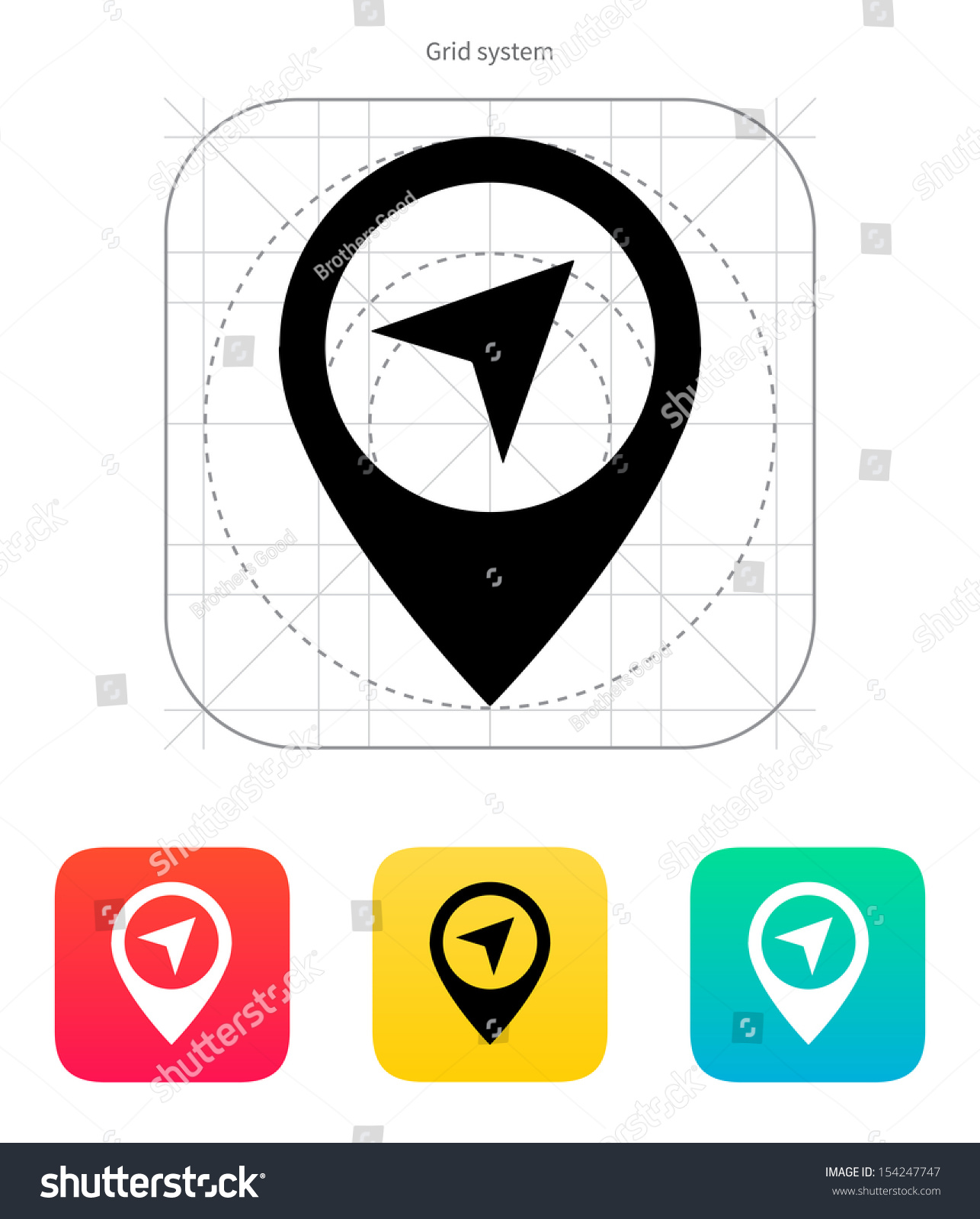 Point Icon On White Background. Vector Illustration. - 154247747