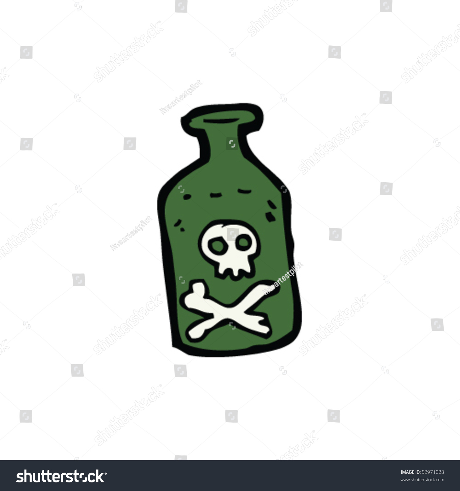 Poison Bottle Drawing Stock Vector 52971028 Shutterstock