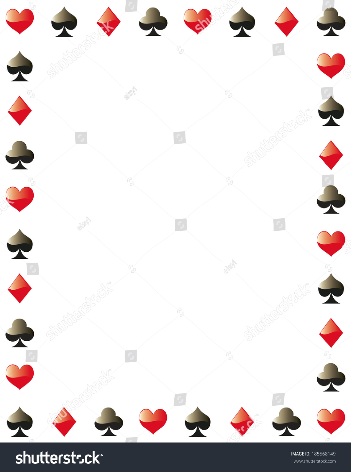 Poker border vector