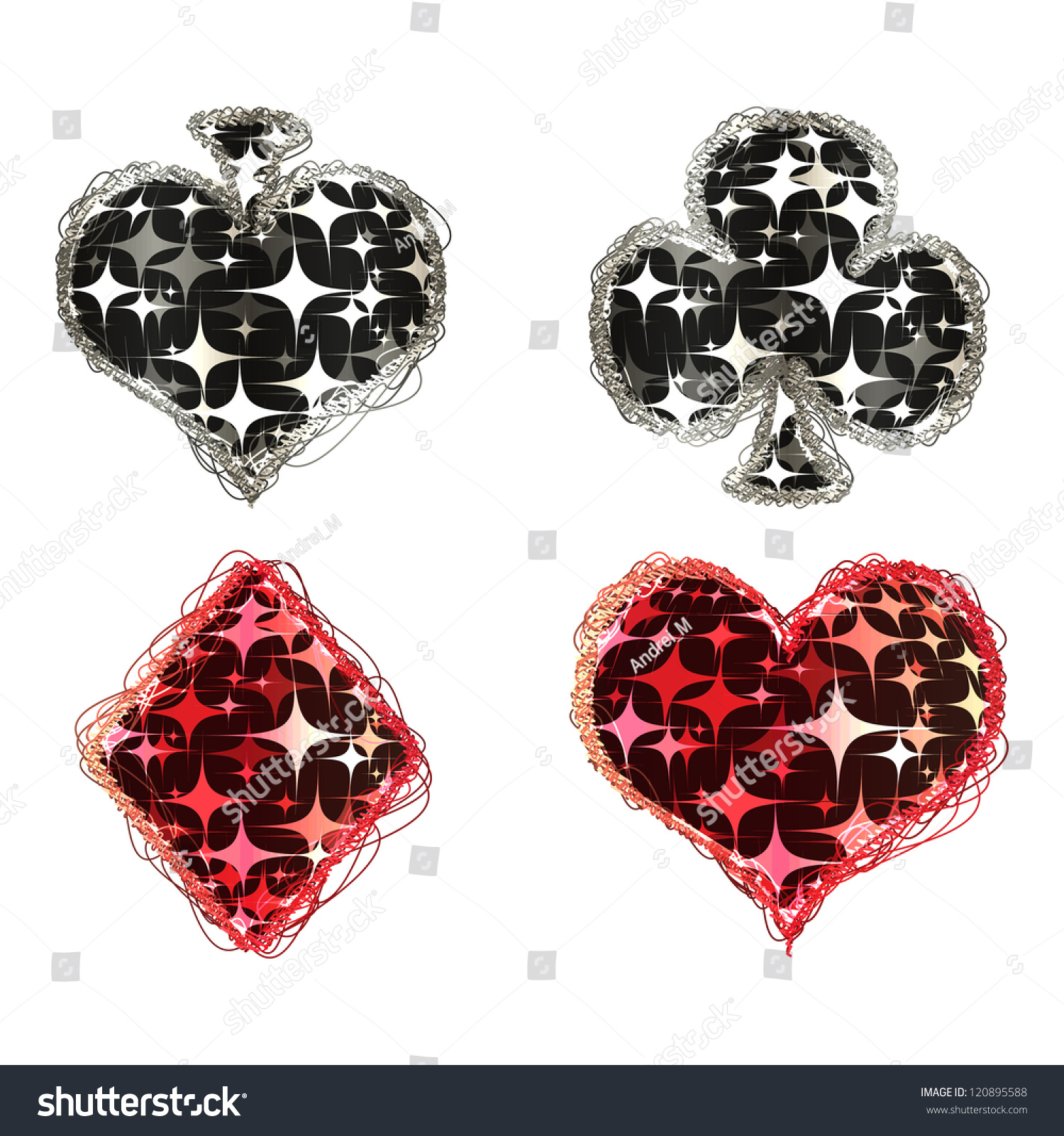Poker elements vector