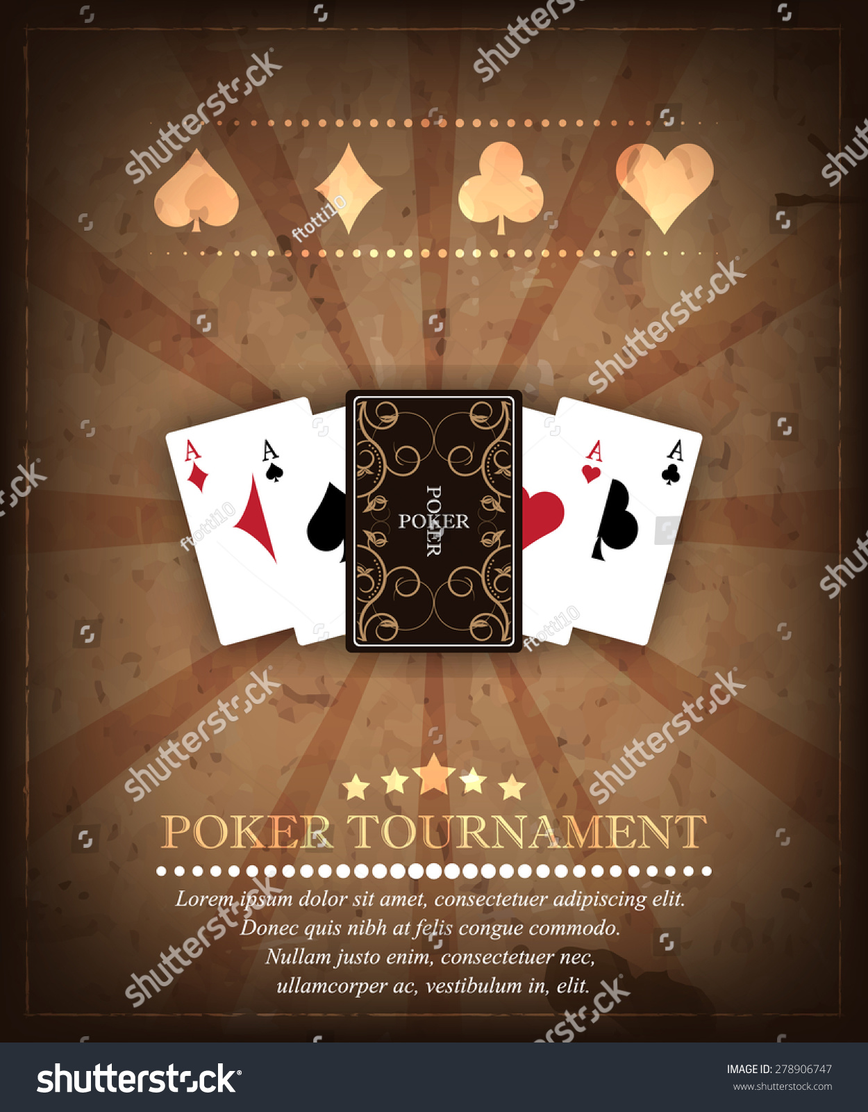 Retro poker poster