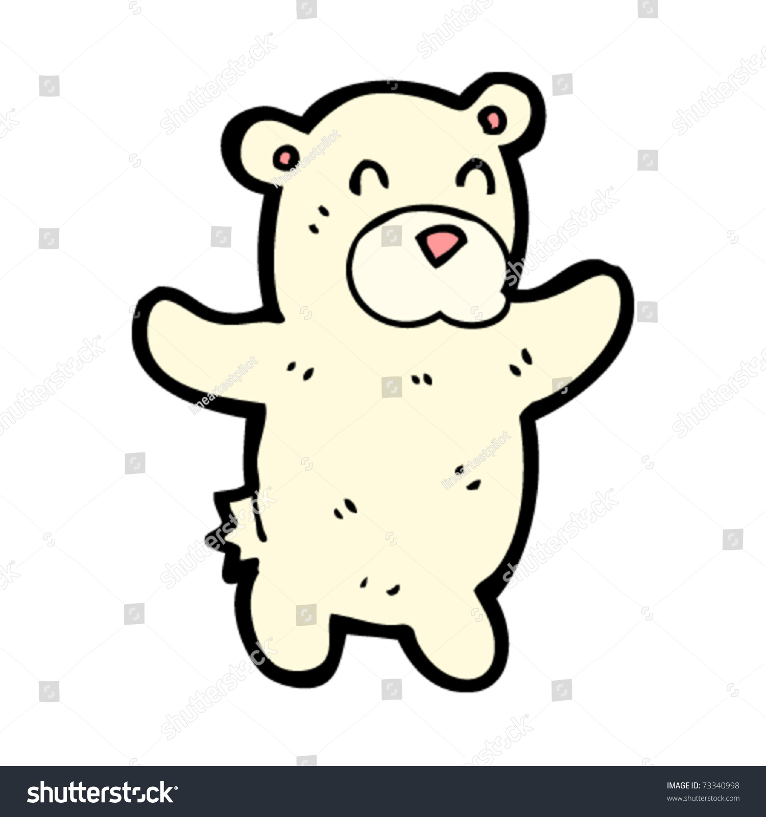 Polar Bear Cartoon Stock Vector 73340998 - Shutterstock