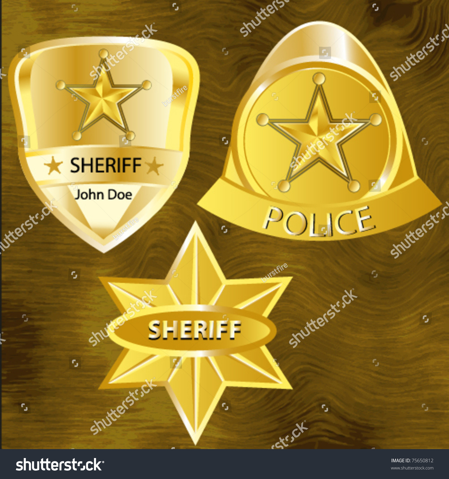 Police Badge Stock Vector Illustration 75650812 : Shutterstock