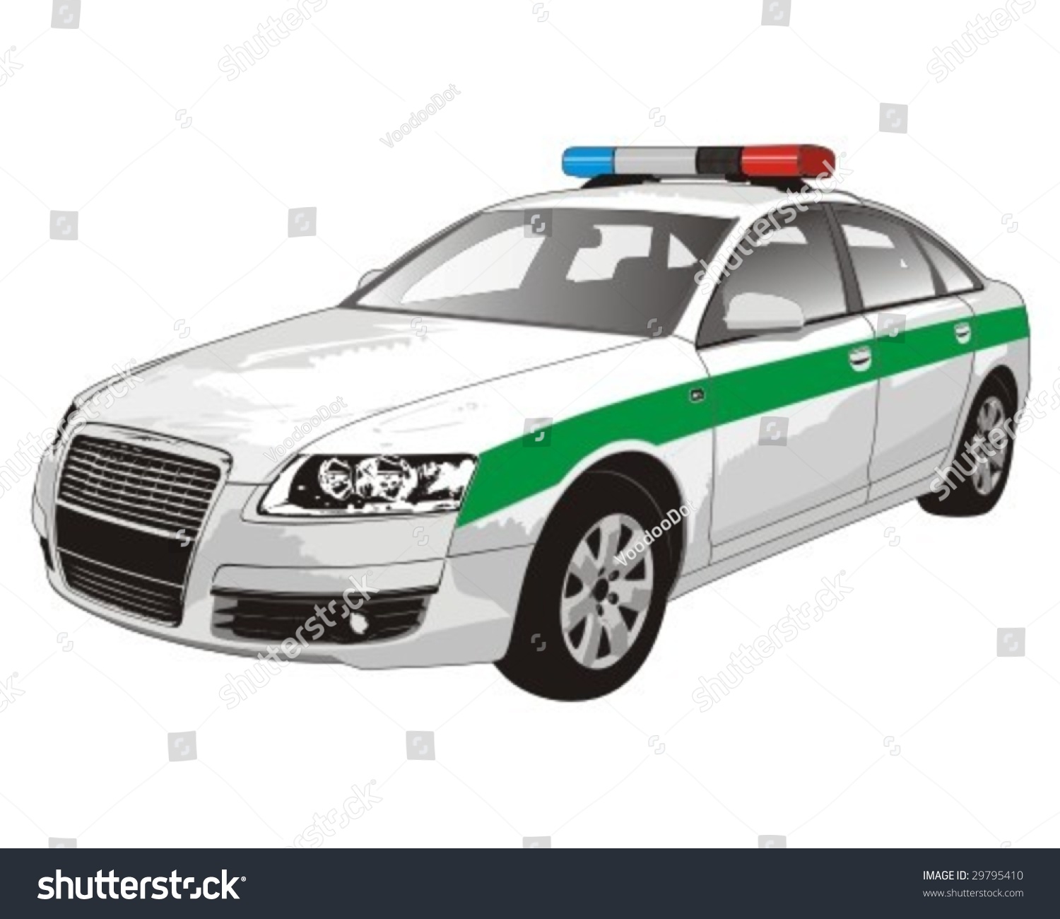 Police Car - Vector Illustration - 29795410 : Shutterstock