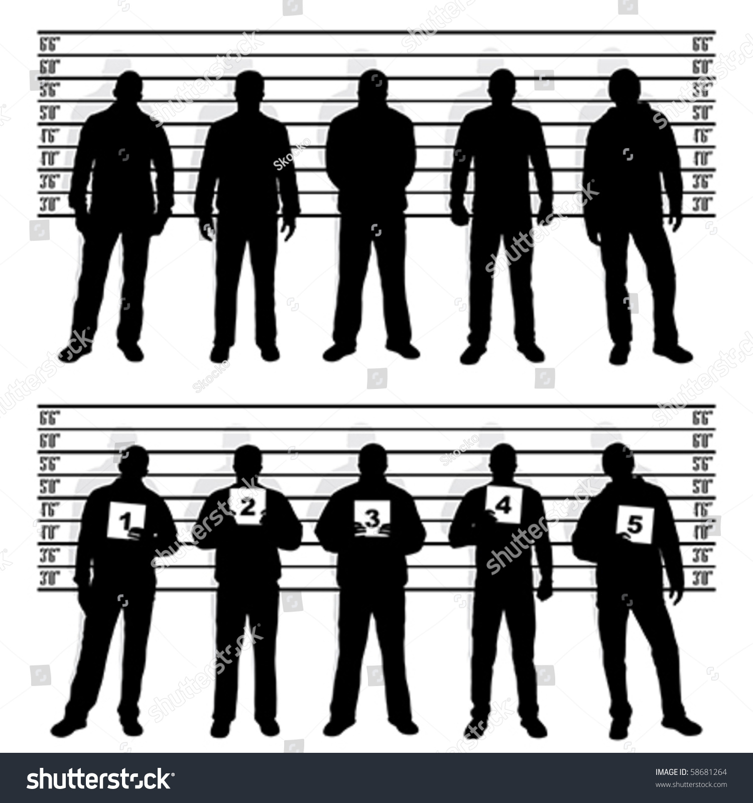 stock-vector-police-line-up-silhouettes-
