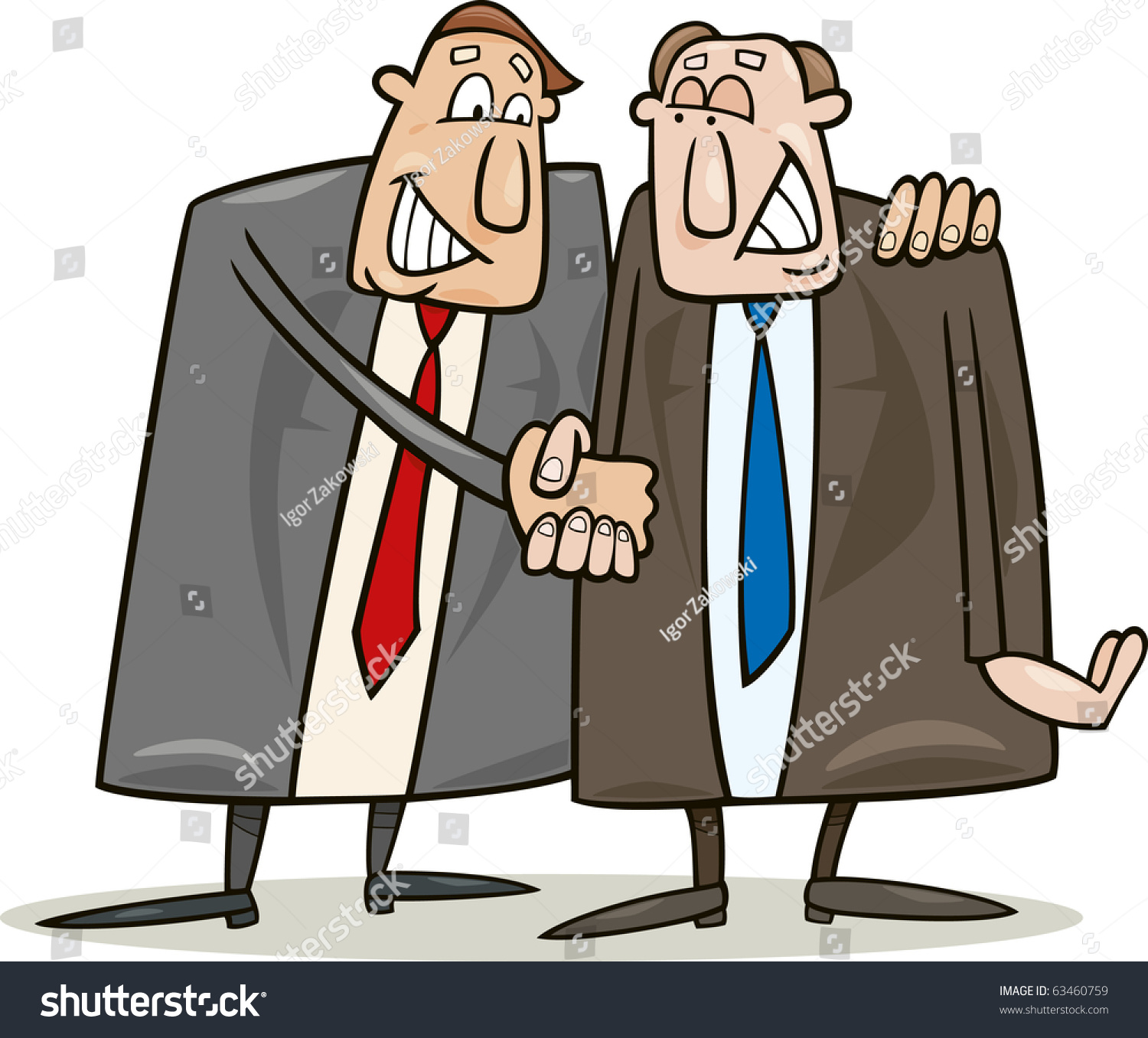 Politicians Shaking Hands For Agreement Stock Vector Illustration ...