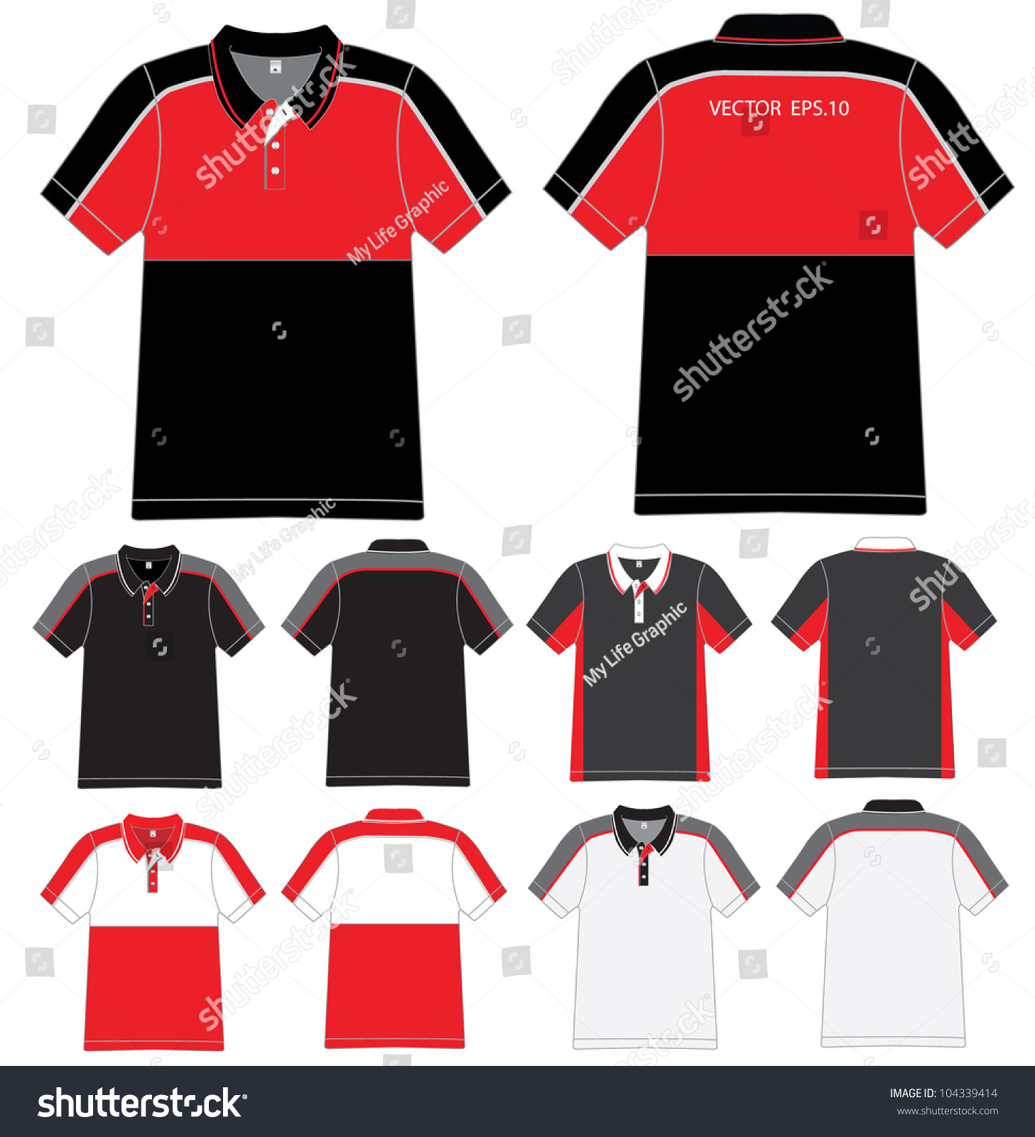 Polo Shirt Design Vector Template 104339414 Shutterstock 9789