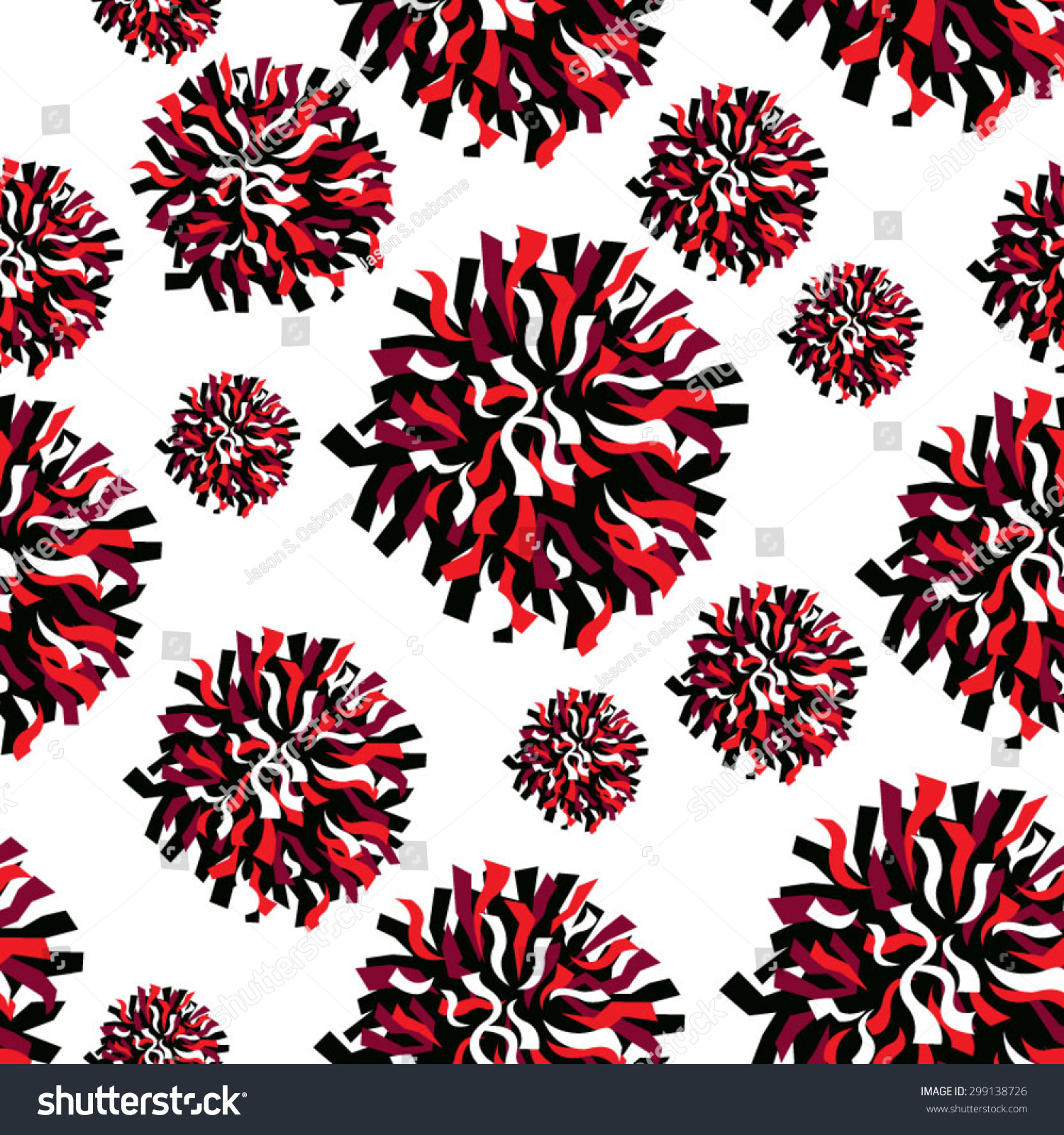 Pom Poms Stock Vector Illustration 299138726 : Shutterstock