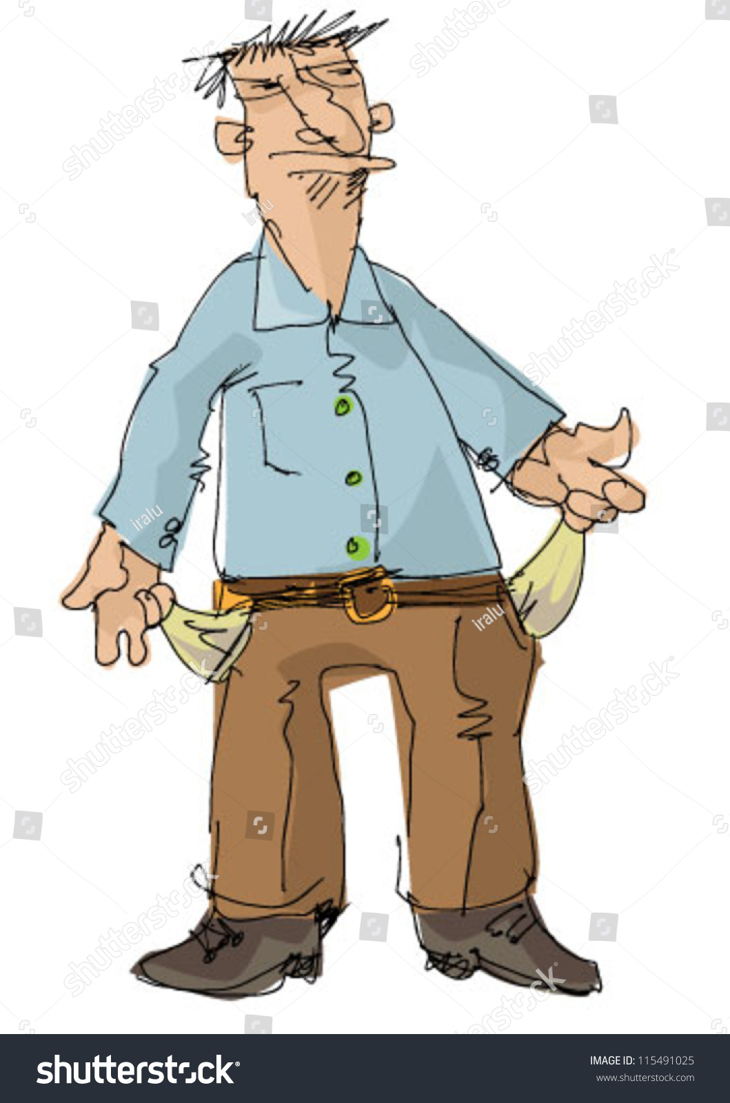 Poor Man - Cartoon Stock Vector Illustration 115491025 : Shutterstock