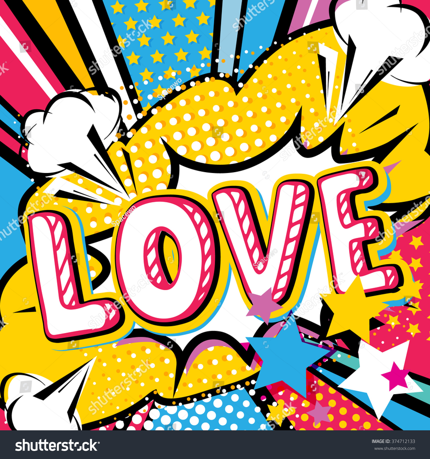 pop-art-love-quote-type-bang-stock-vector-374712133-shutterstock