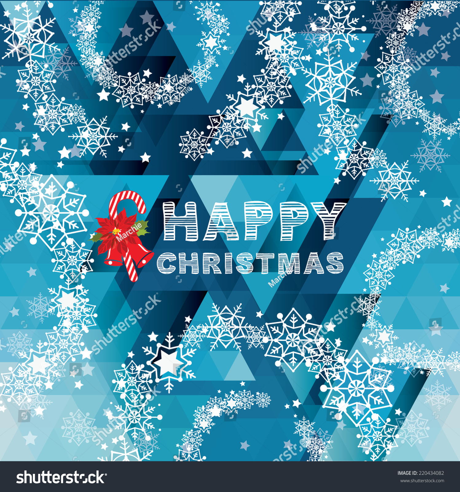 Poster Merry Christmas.Vector Illustration. - 220434082 : Shutterstock