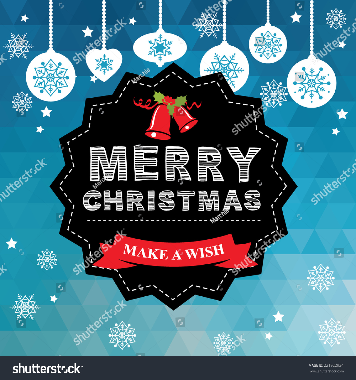 Poster Merry Christmas.Vector Illustration. - 221922934 : Shutterstock