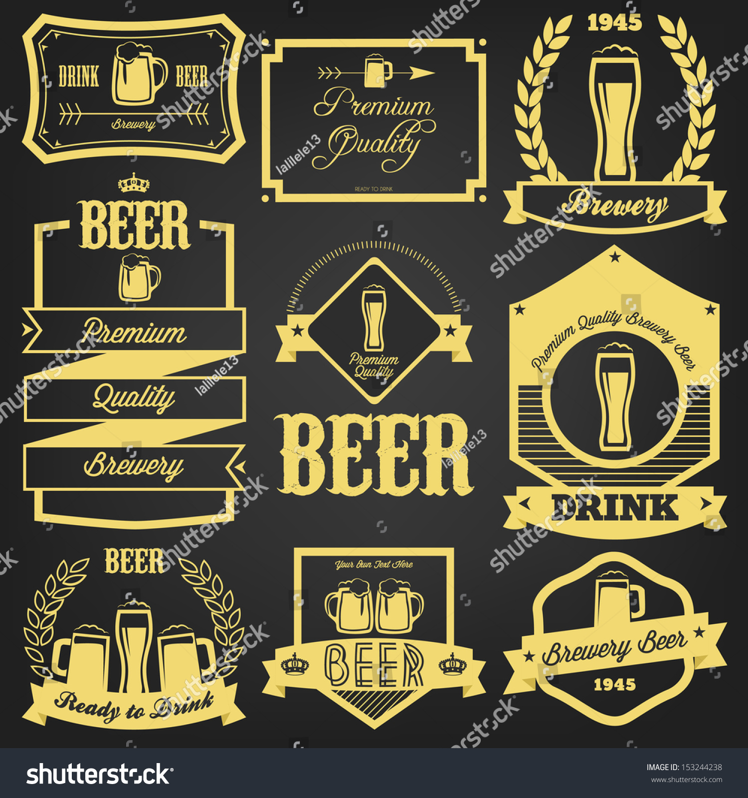 Beer Label Design Vector | premium beer label design stock vector 153244238 Beer Label Design Vector | premium beer label design stock vector 153244238