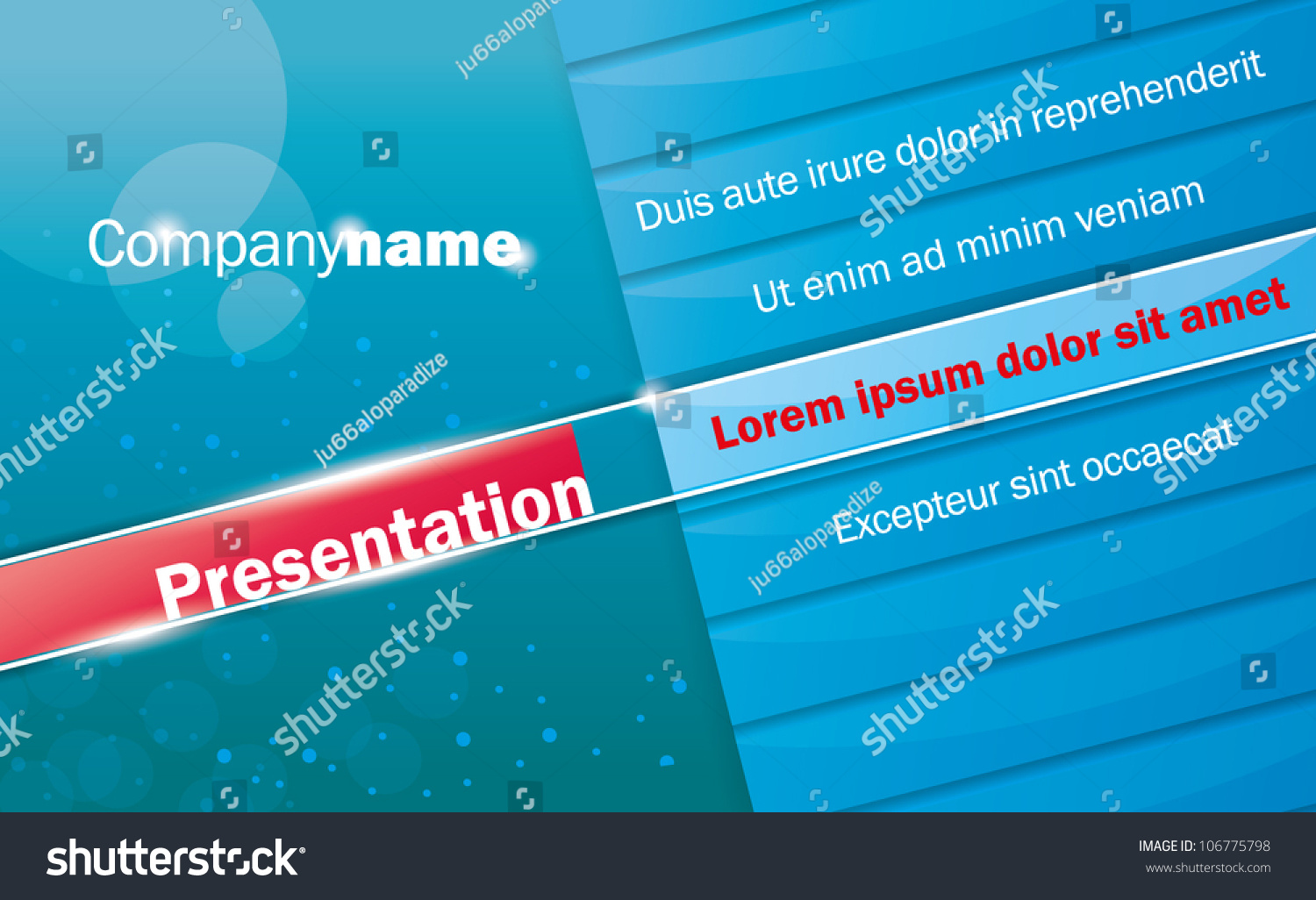 Presentation Template Slide Show Design Stock Vector Illustration 106775798 : Shutterstock