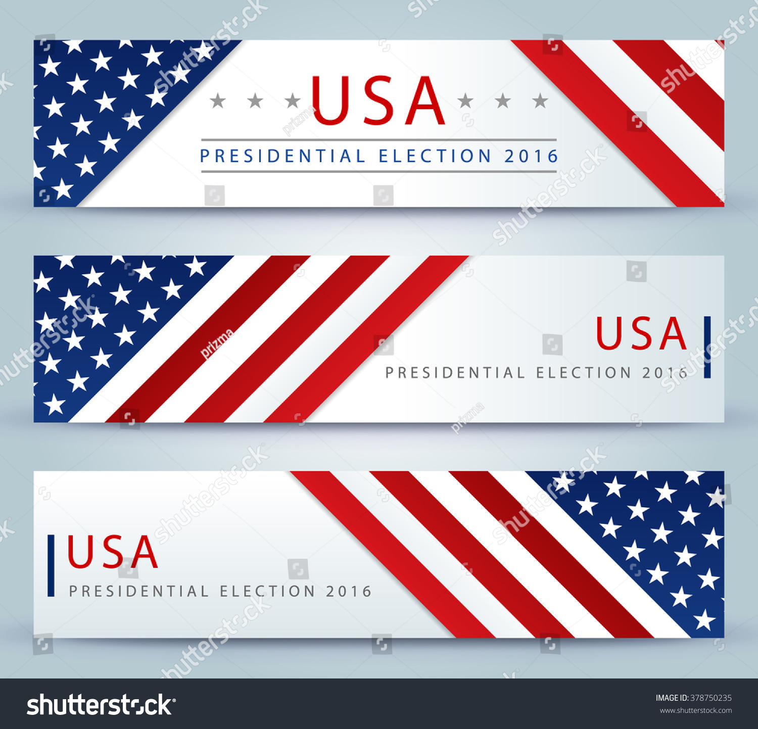 Presidential Election Banner Background Stock Vector 378750235