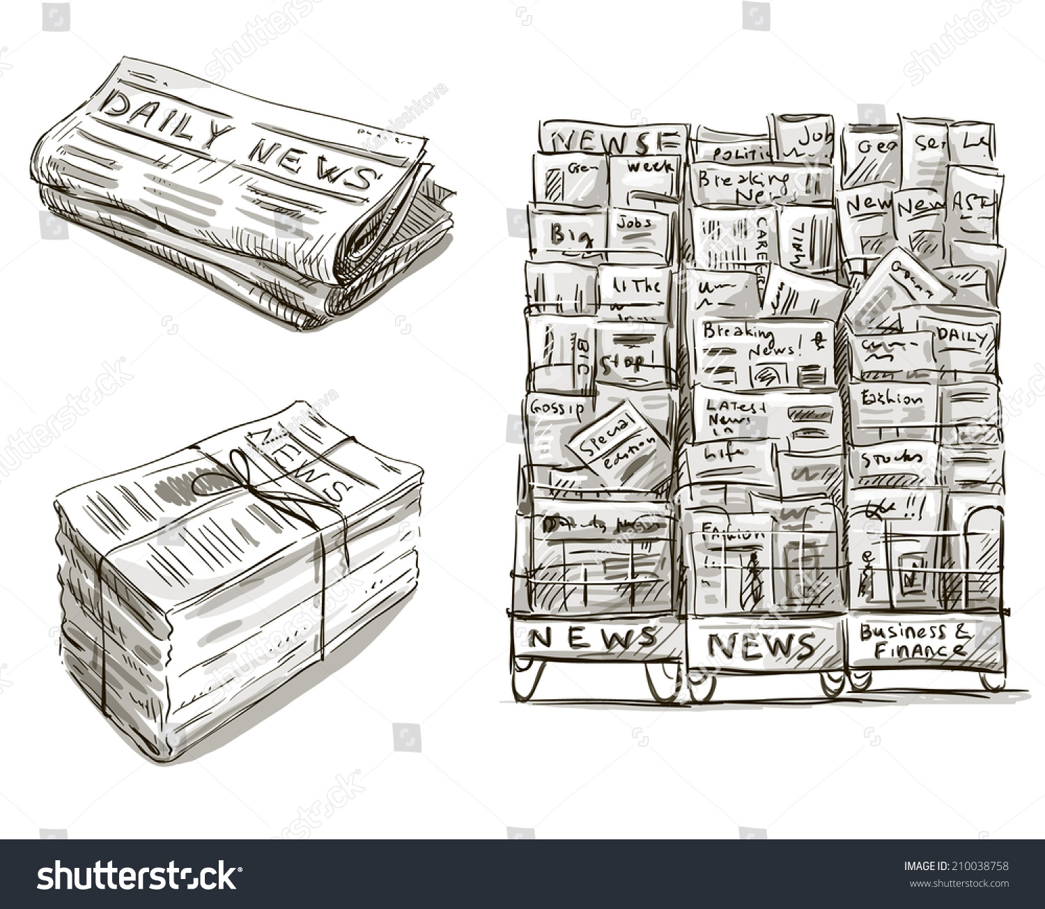 newspaper stand clipart - photo #5