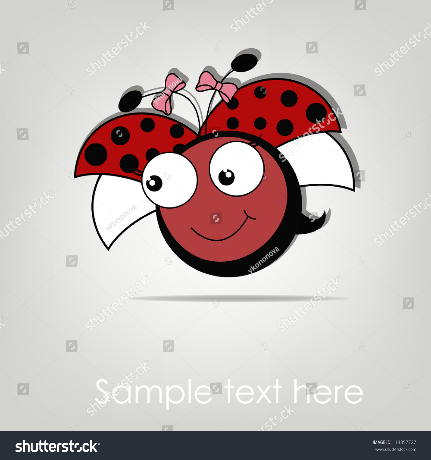 Pretty Cute Ladybug Girl Stock Vector Illustration 114357727 : Shutterstock