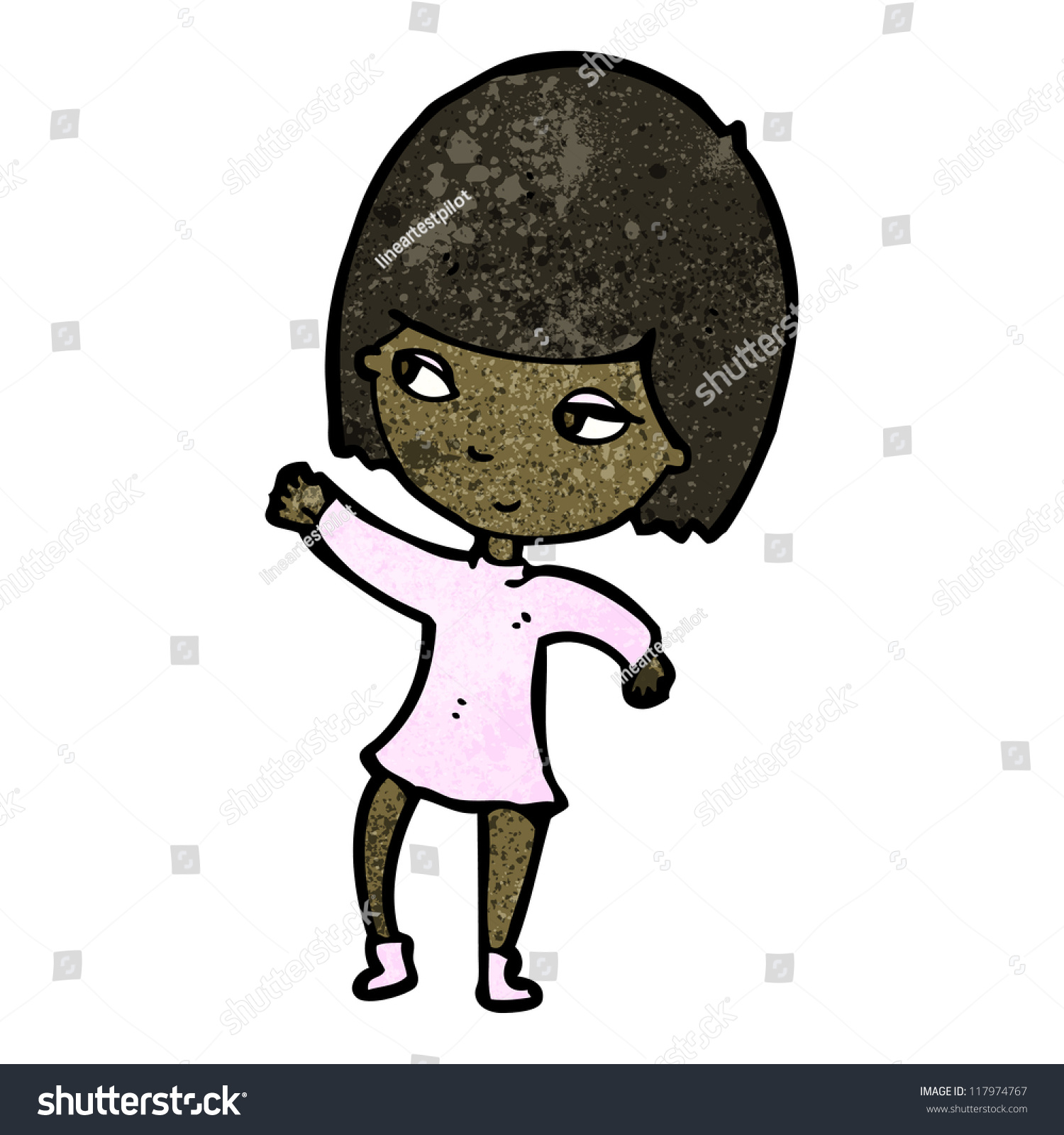 Pretty Woman Cartoon Stock Vector Illustration 117974767 : Shutterstock