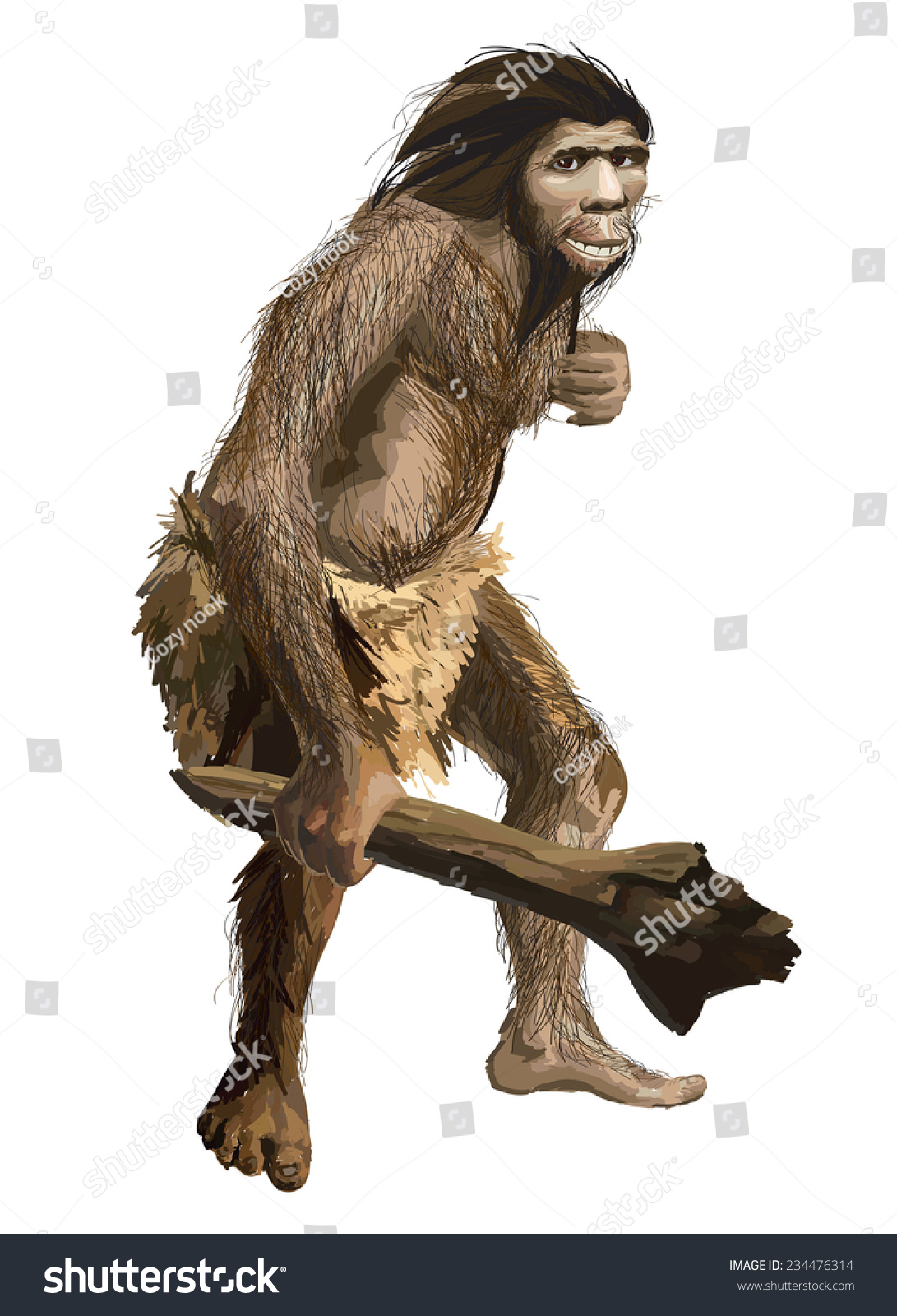 Primitive Man Stock Vector Shutterstock