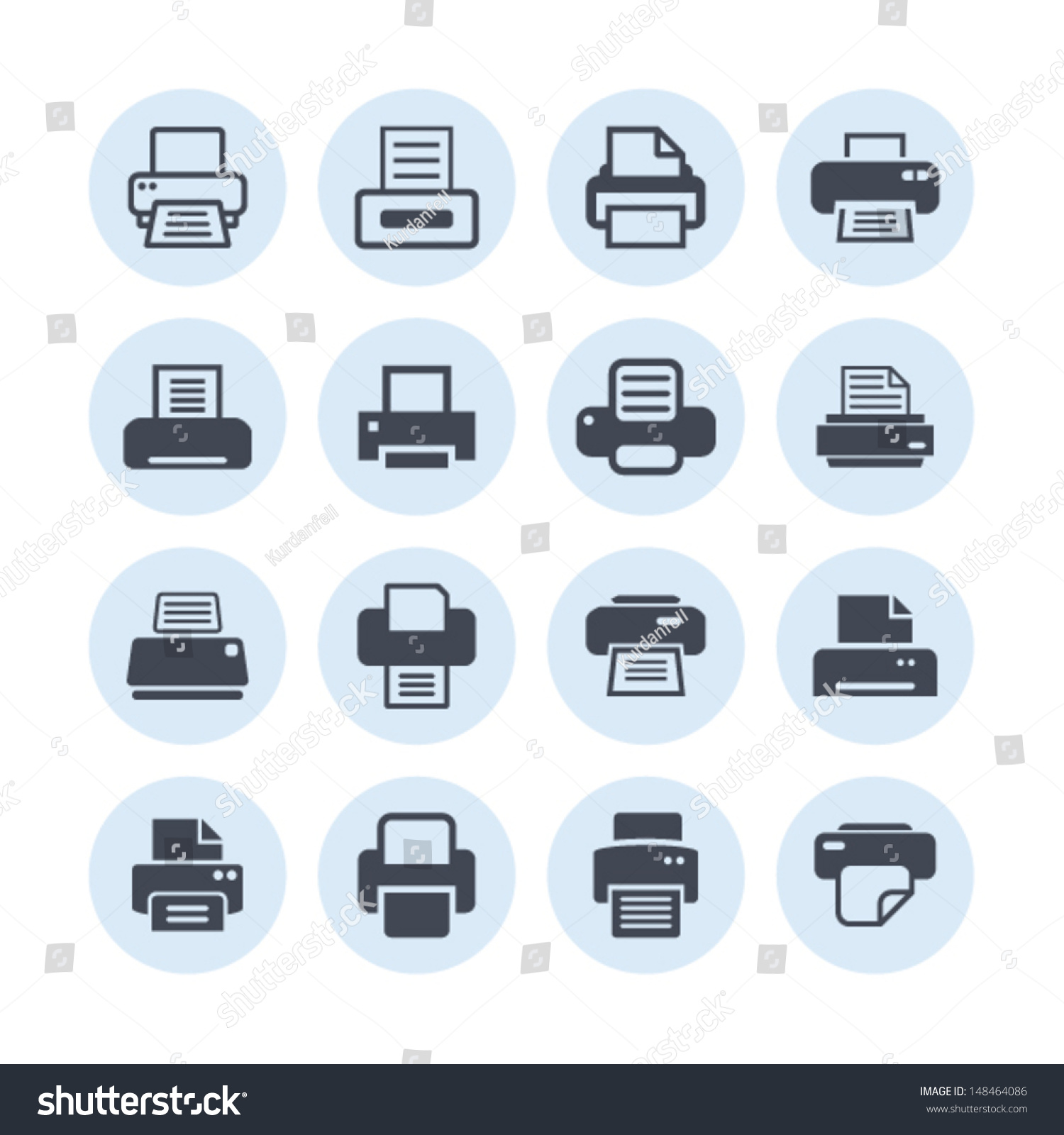 Print Icon Stock Vector Illustration 148464086 : Shutterstock