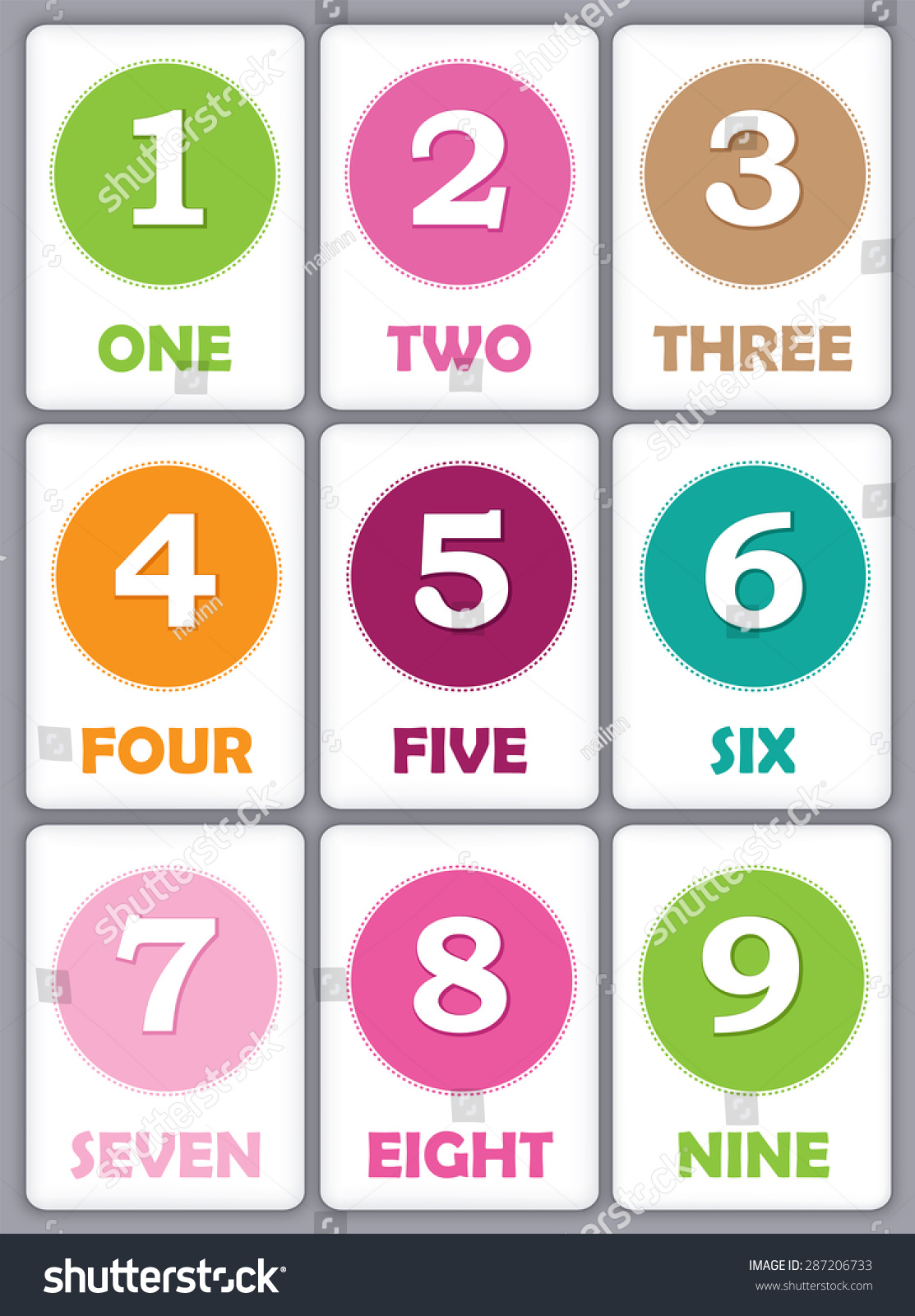 Printable Flash Card Collection For Numbers And Their ...
