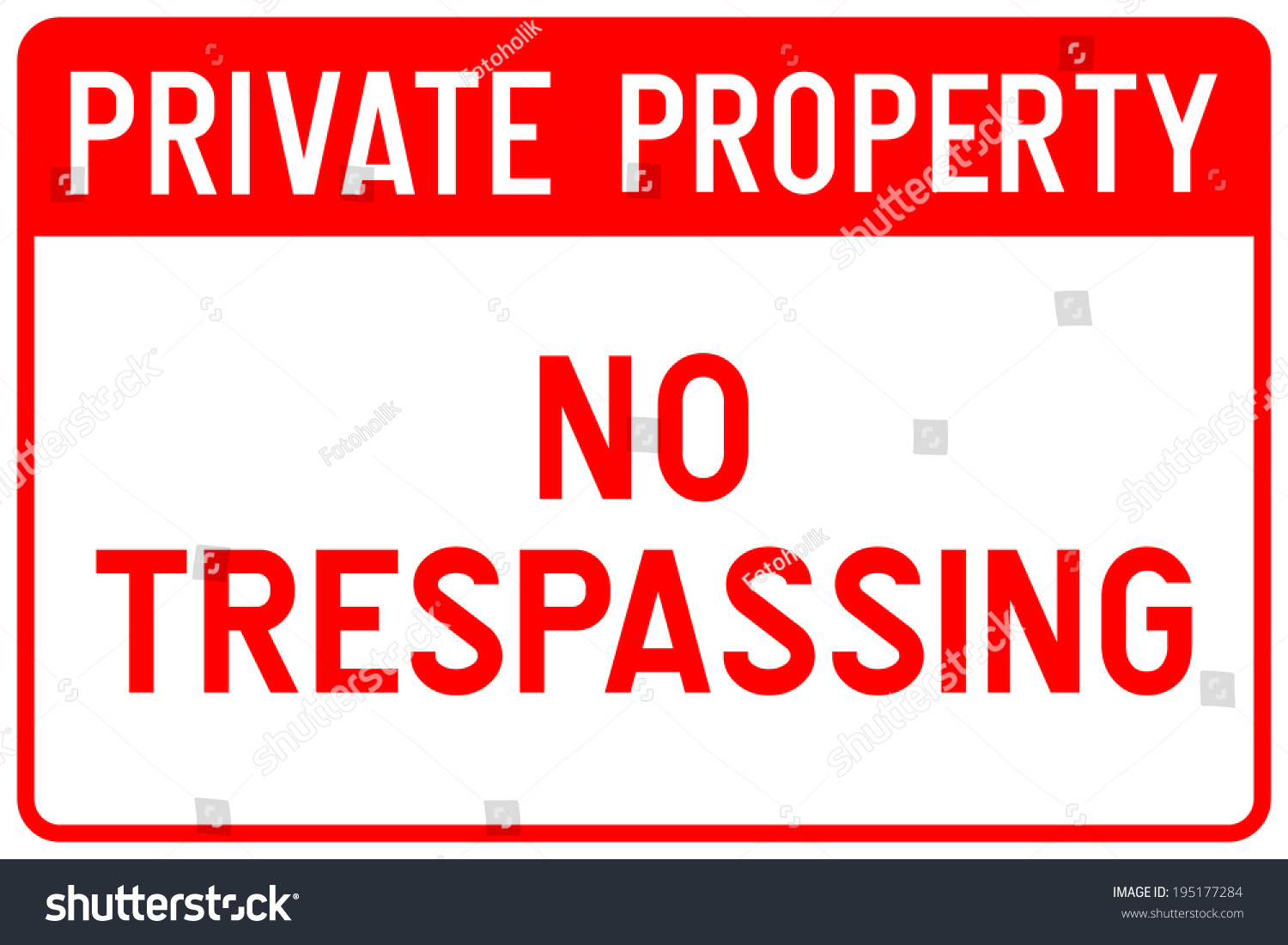 Private Property No Trespassing Sign Vector Stock Vektor Royaltyfri