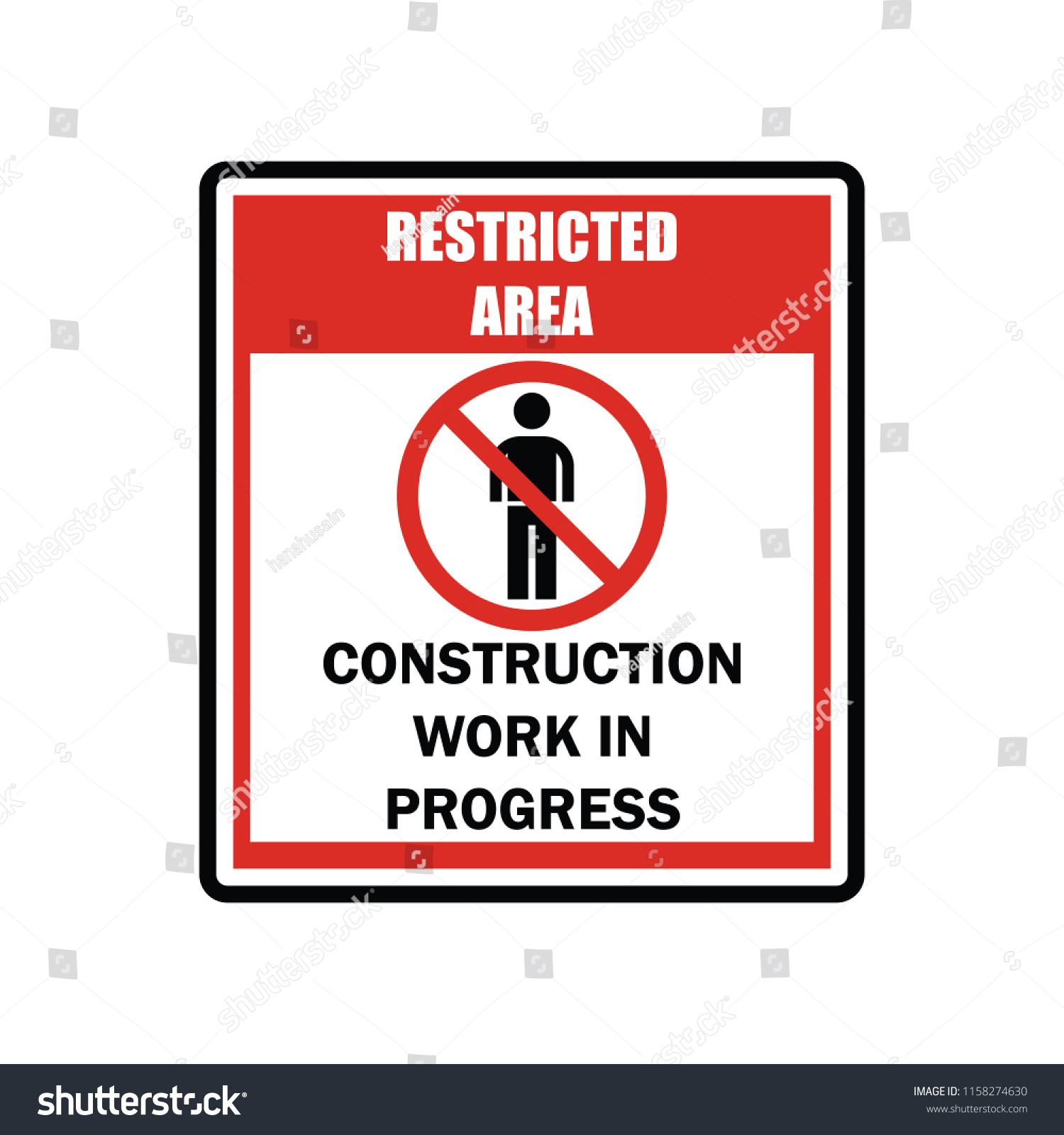 Private Property No Trespassing Warning Sign Stock Vector Royalty Free