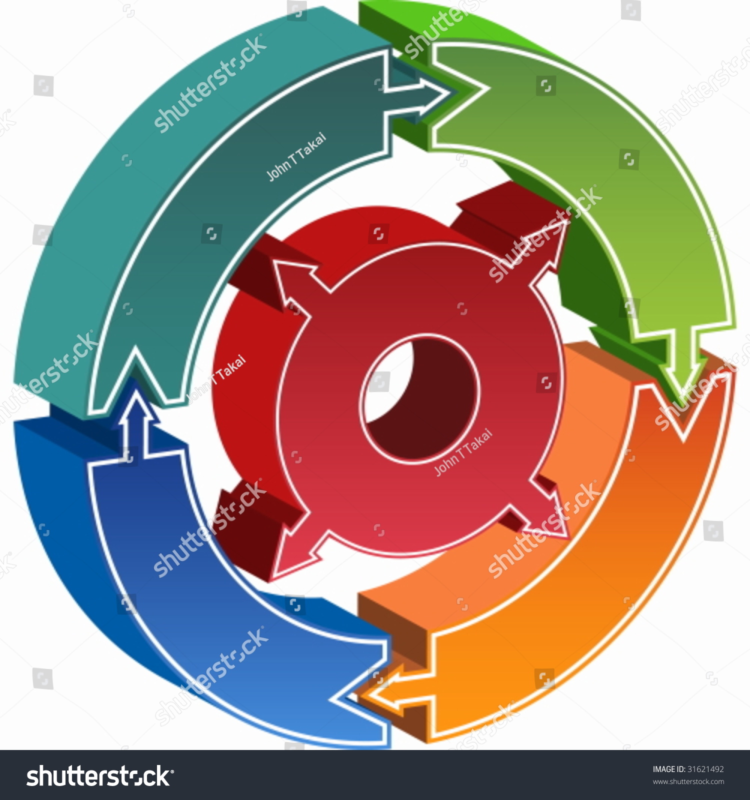 process-diagram-3d-business-chart-stock-vector-illustration-31621492