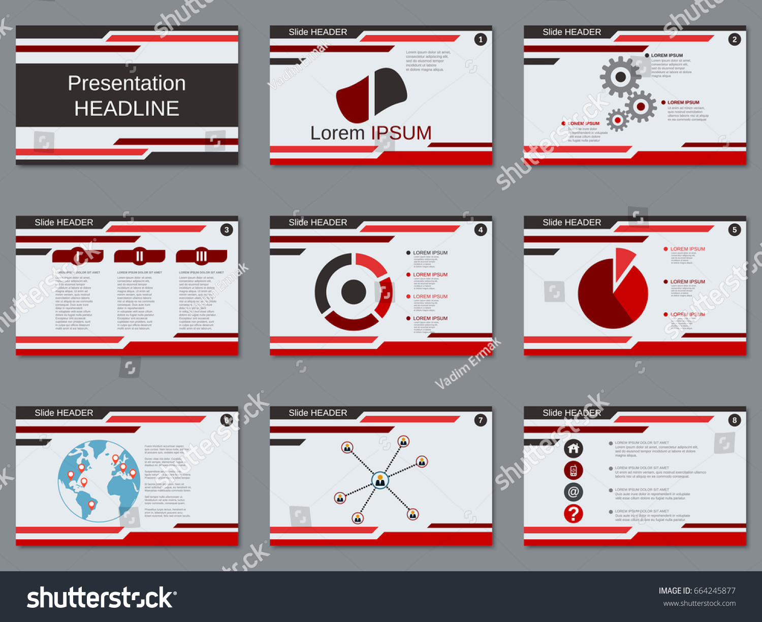 Professional Business Presentation Slide Show Vector Stock Vector