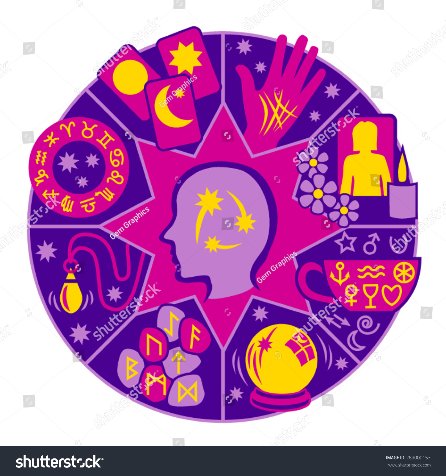 psychic-circle-8-types-fortune-telling-stock-vector-269000153