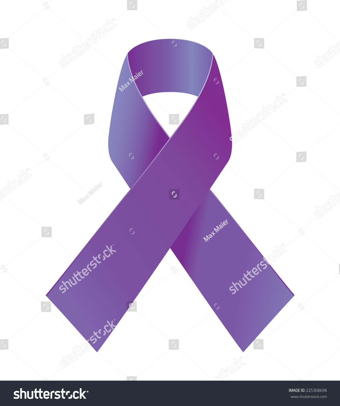 Purple Ribbon - Symbol Of General Cancer Awareness, Drug Overdose ...