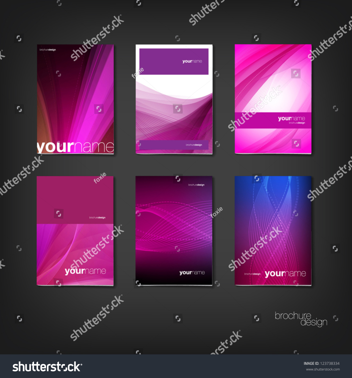 Purple Vector Brochure Booklet Cover Design Templates Collection 123738334 Shutterstock 5292