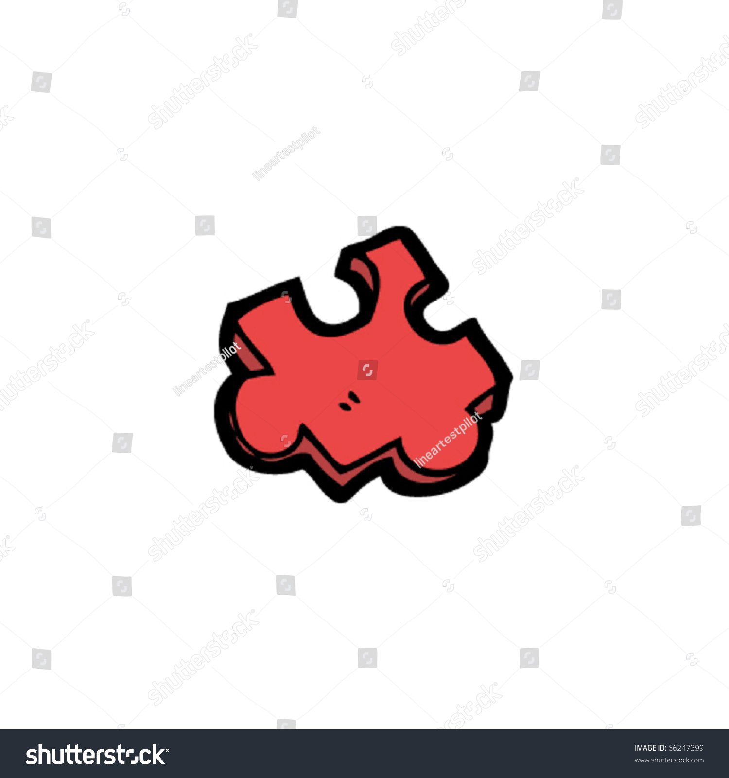 Puzzle Piece Cartoon Stock Vector Illustration 66247399 : Shutterstock